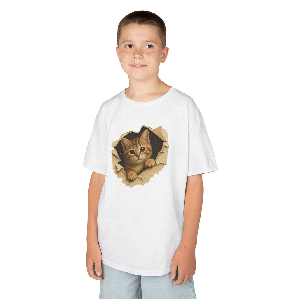 Cute Kitten Kids T-Shirt | Funny Cat Graphic Tee for Boys & Girls | Adorable Kitty Shirt | Gift for Cat Lovers Kids