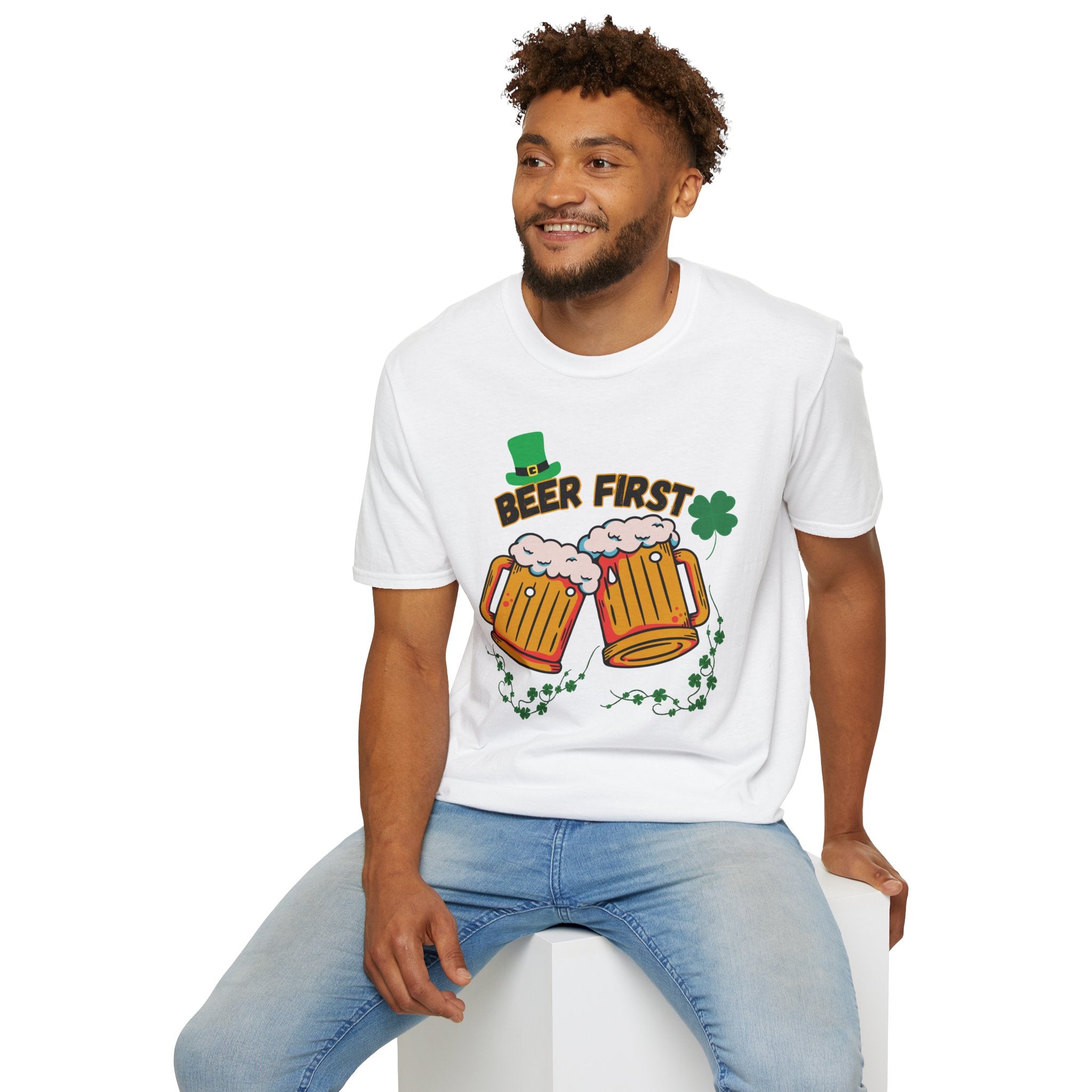Beer First T-Shirt — St. Patrick's Day Beer Mug Tee