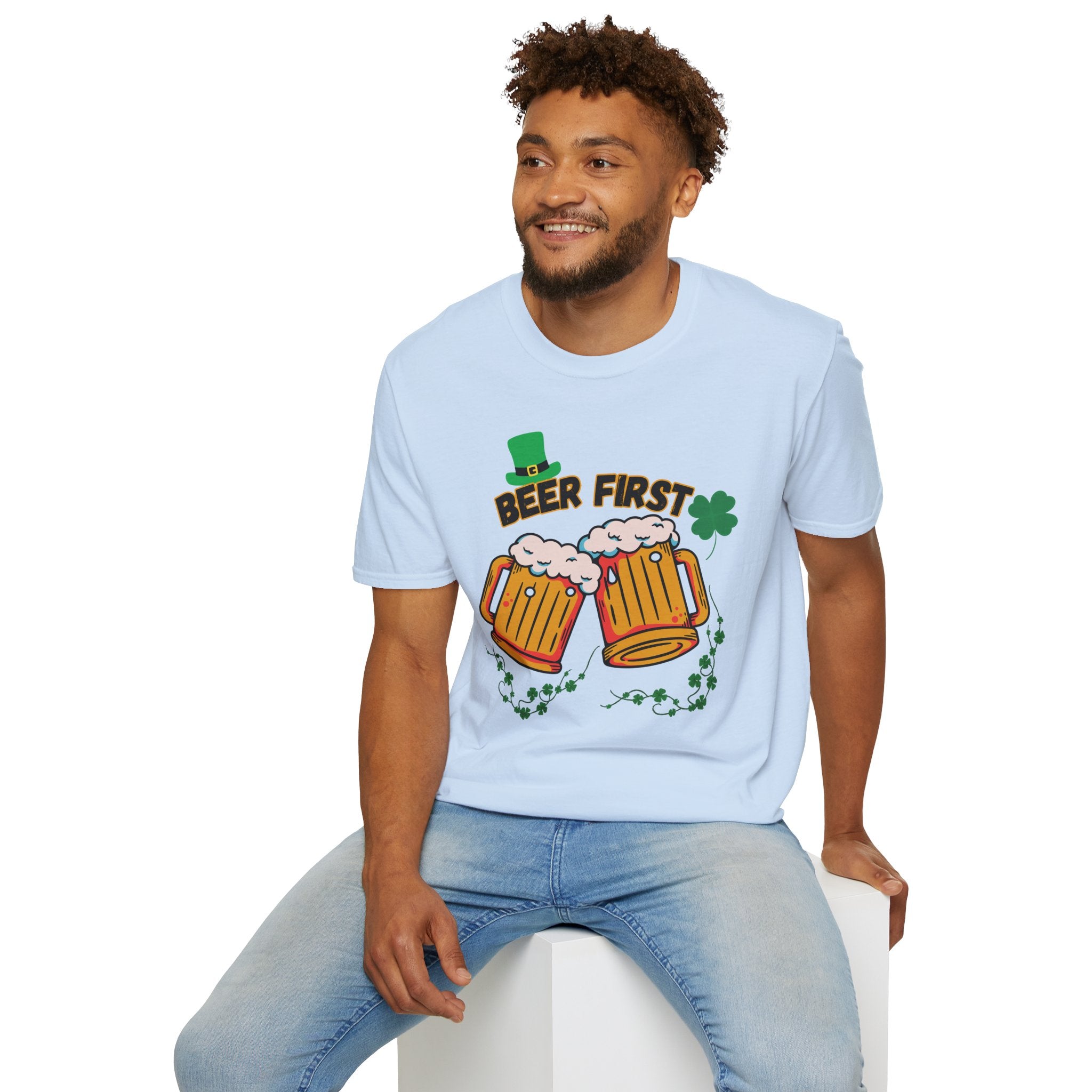 Beer First T-Shirt — St. Patrick's Day Beer Mug Tee