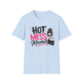 Hot Mess Mama Coffee Lover Shirt, Funny Mom Life Graphic Tee, Caffeine Humor T-Shirt for Moms