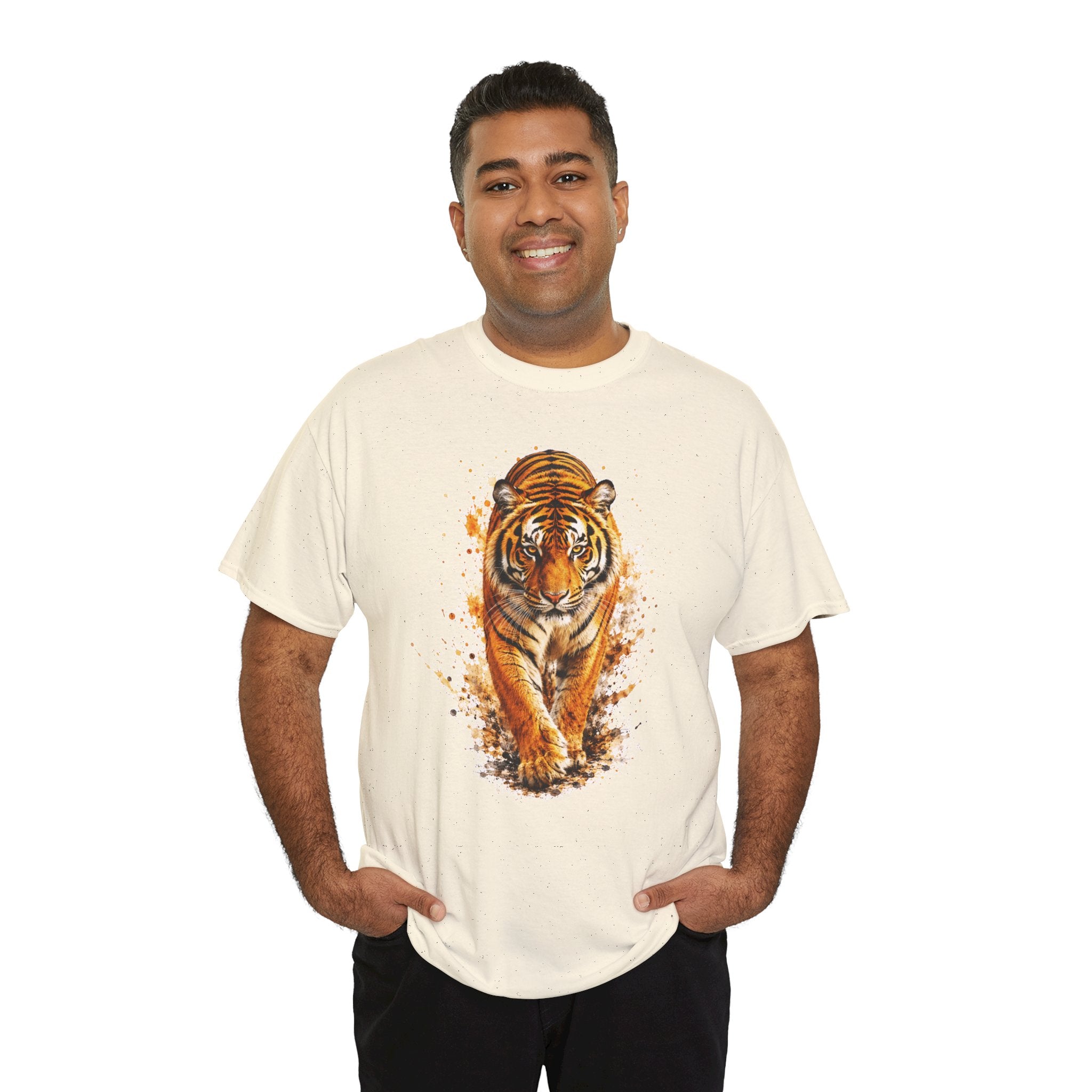 Majestic Tiger T-Shirt, Watercolor Tiger Graphic Tee, Unisex Wildlife Shirt, Tiger Lover Gift, Animal Art Tee