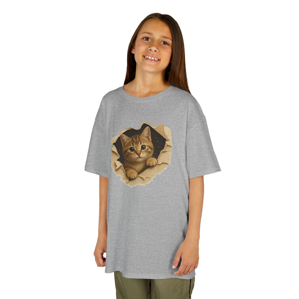 Cute Kitten Kids T-Shirt | Funny Cat Graphic Tee for Boys & Girls | Adorable Kitty Shirt | Gift for Cat Lovers Kids