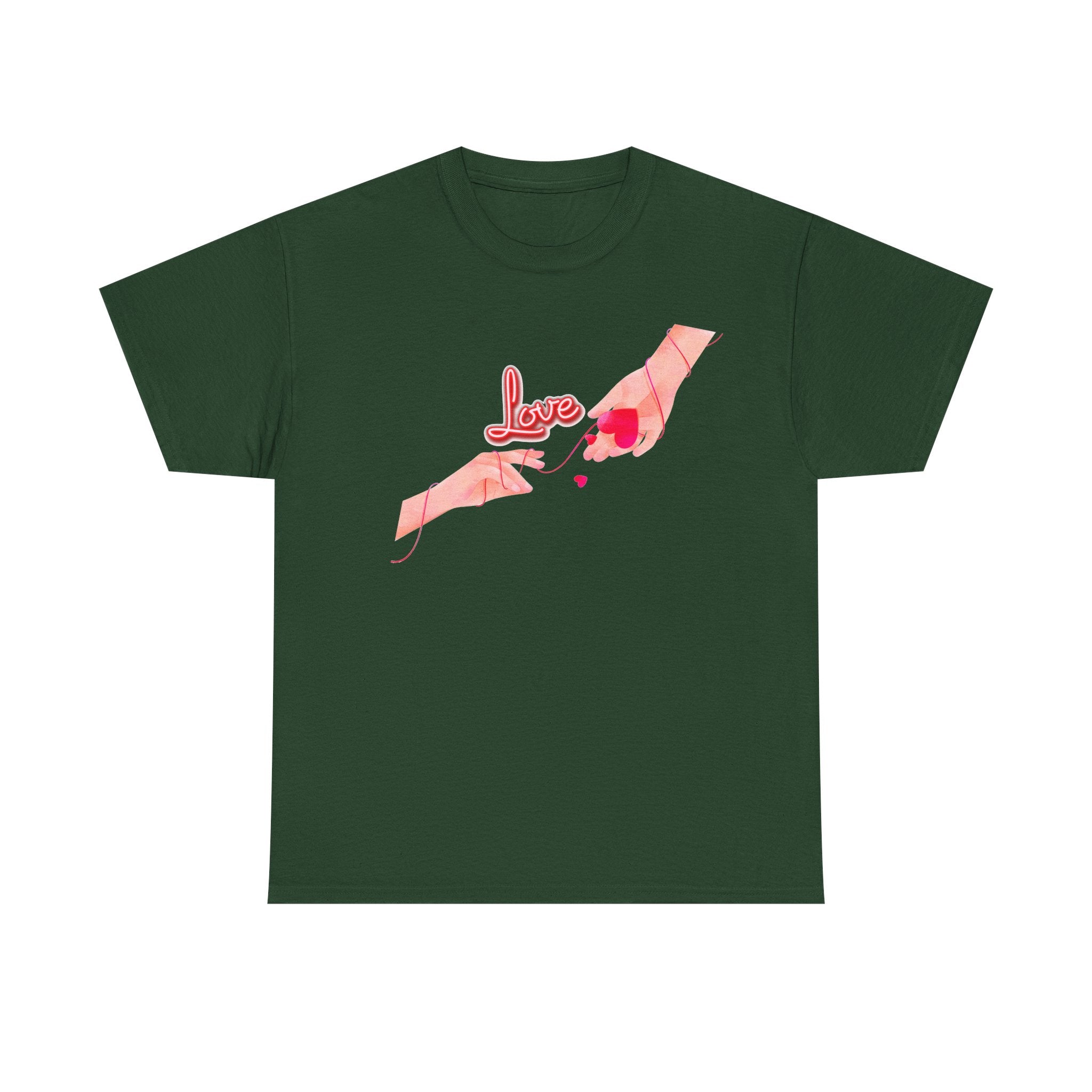 Love Hands T-Shirt — Romantic Heart Illustration Tee