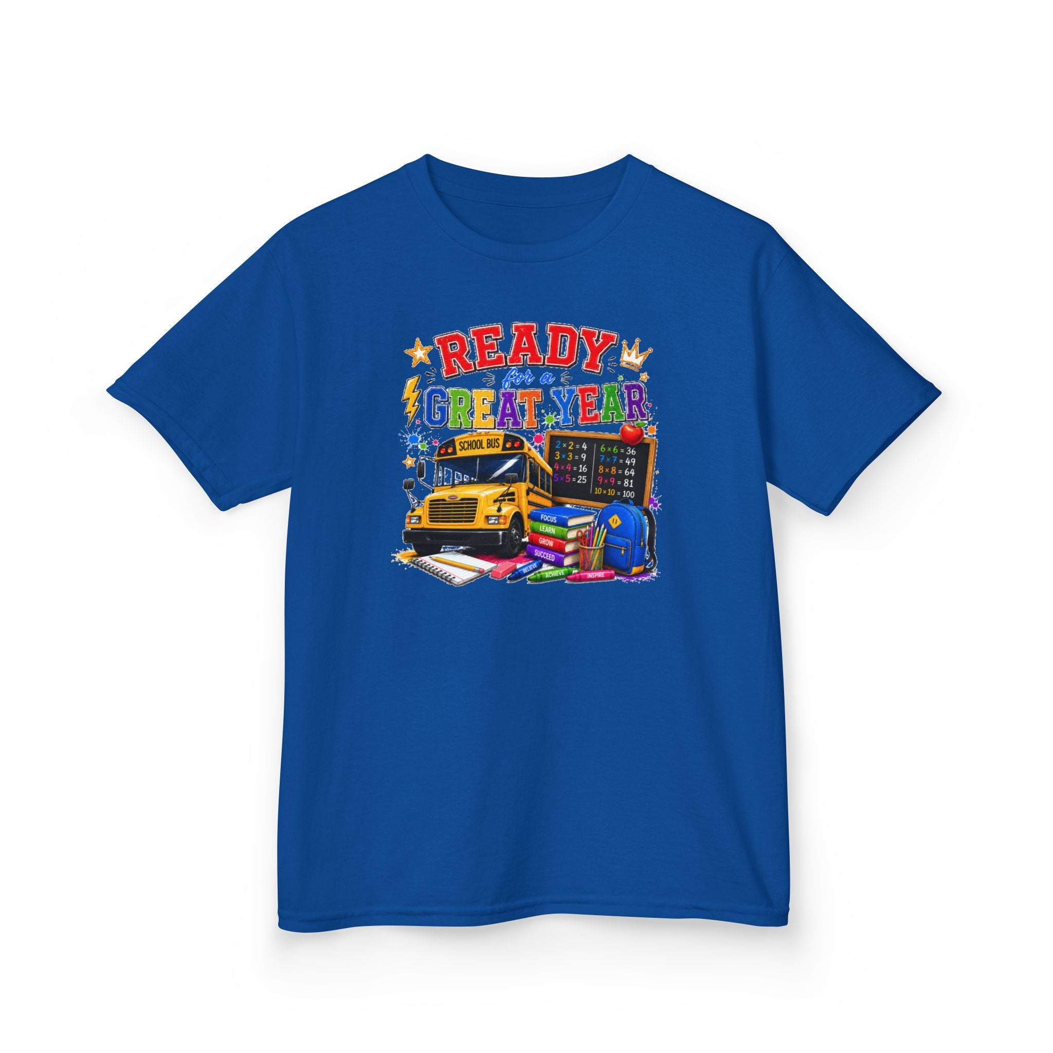 Kids T-Shirt — "Ready For A Great Year" School Bus Back-to-School Tee
