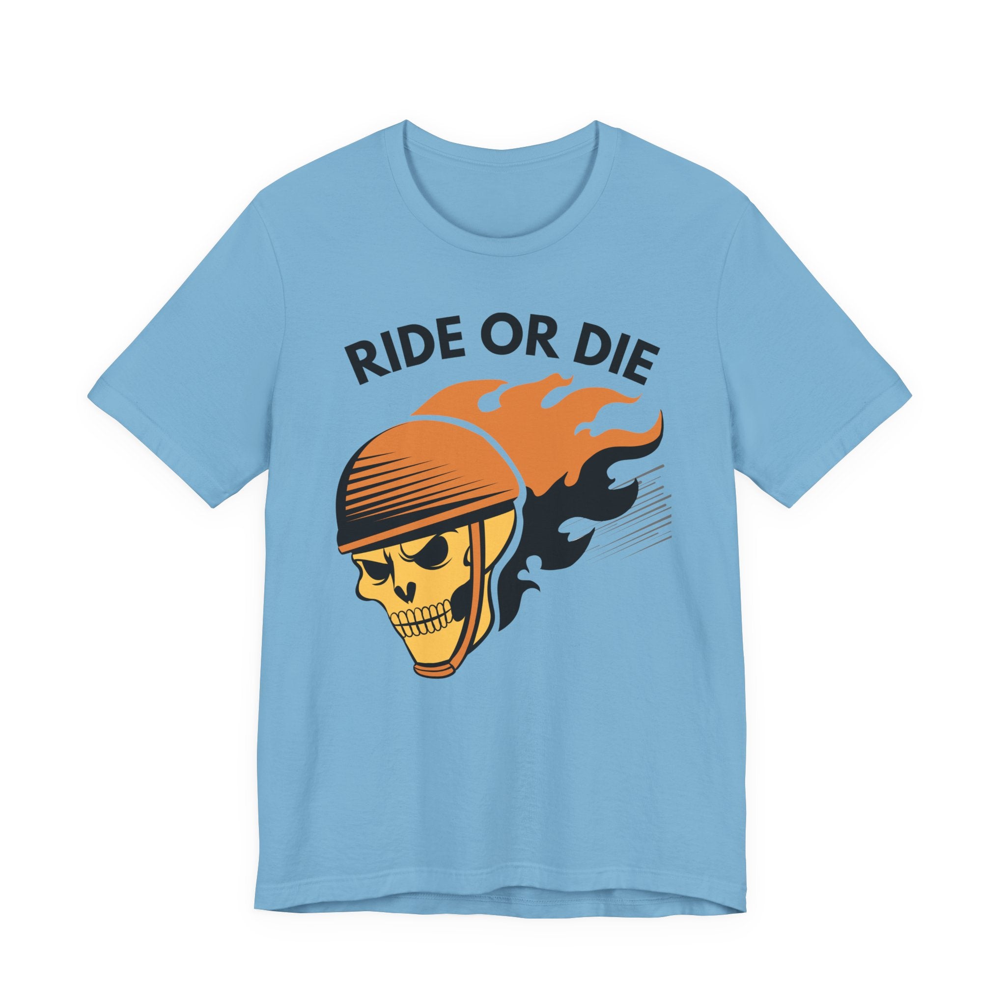 Ride or Die Skull Helmet T-Shirt | Biker Graphic Tee for Men | Vintage Motorcycle Shirt