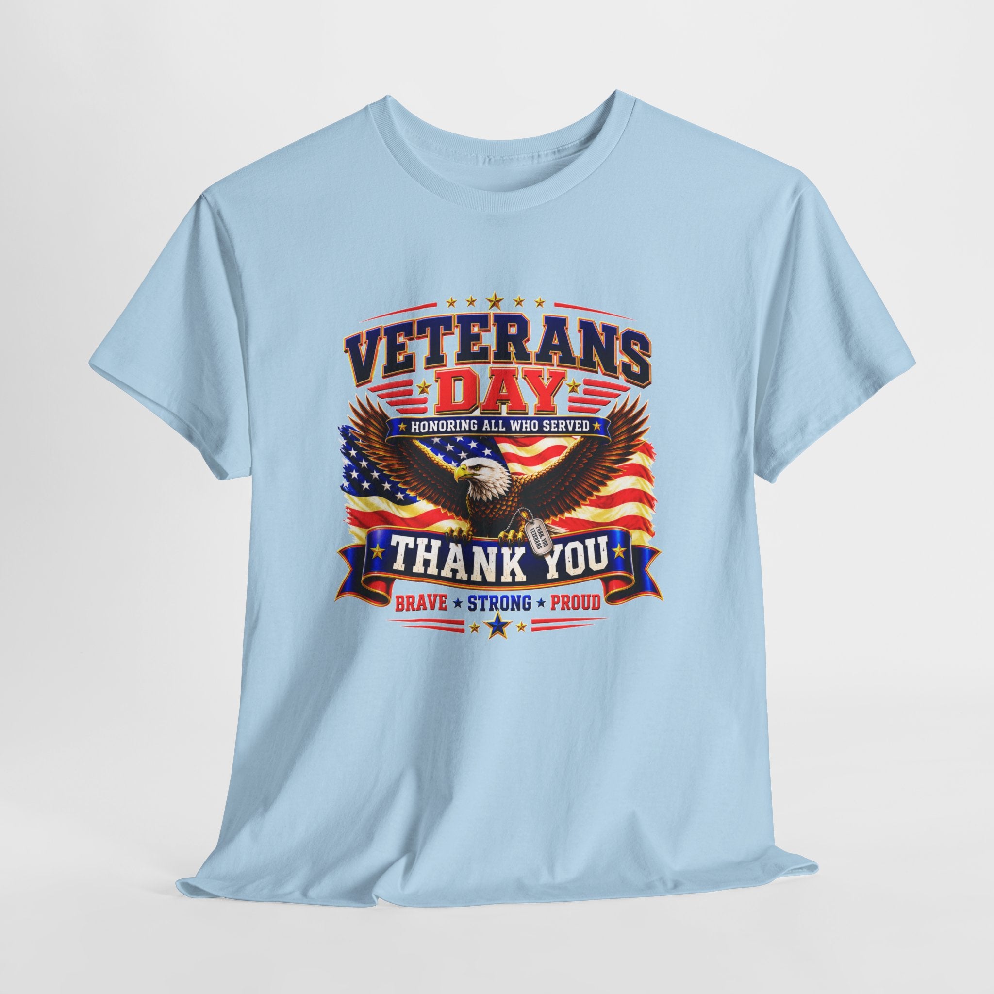 Veterans Day Shirt, Thank You Veteran Tee, Eagle Patriotic T-Shirt, Honoring All Who Served, Military Appreciation Gift