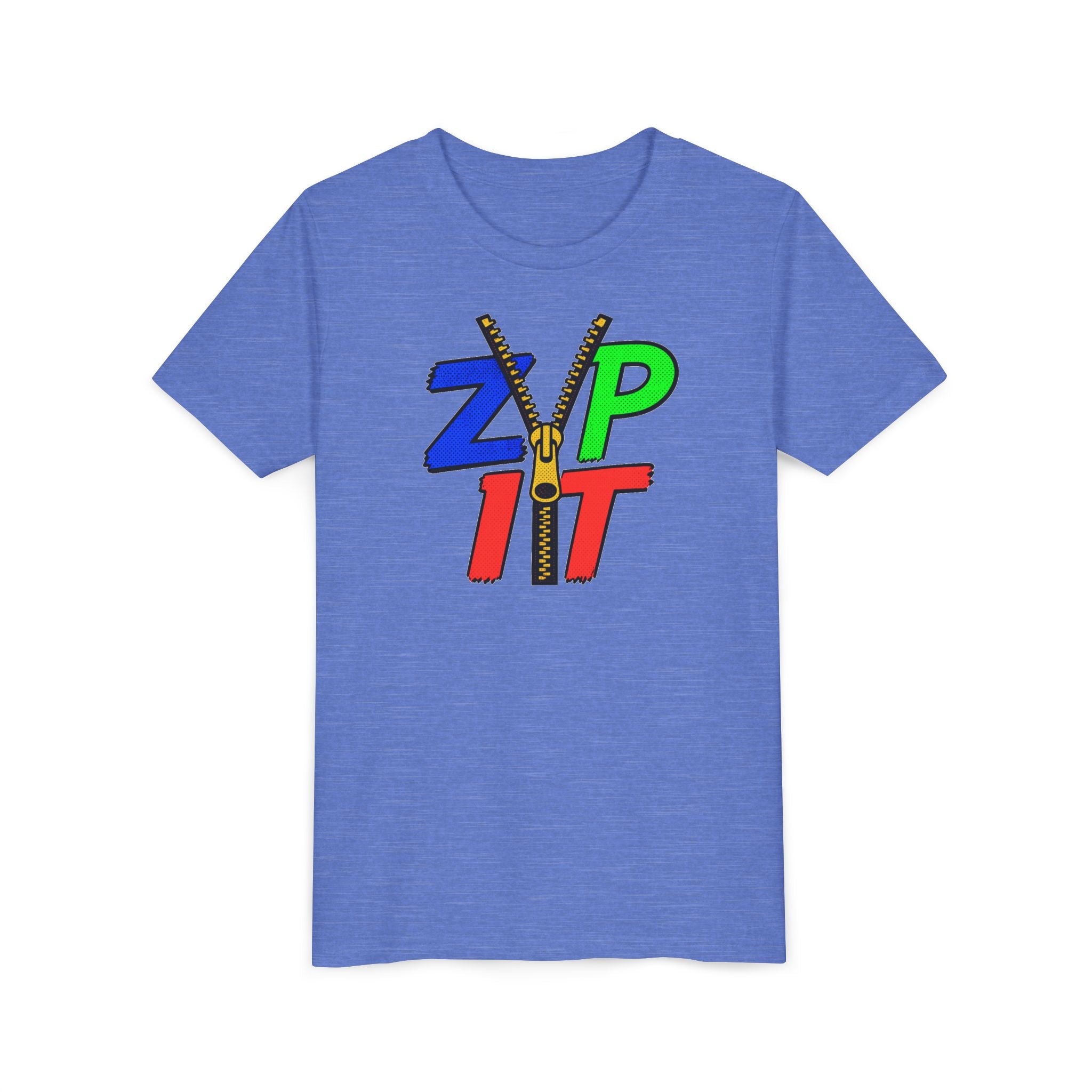 Youth Tee - "Zip It" Colorful Zipper Graphic
