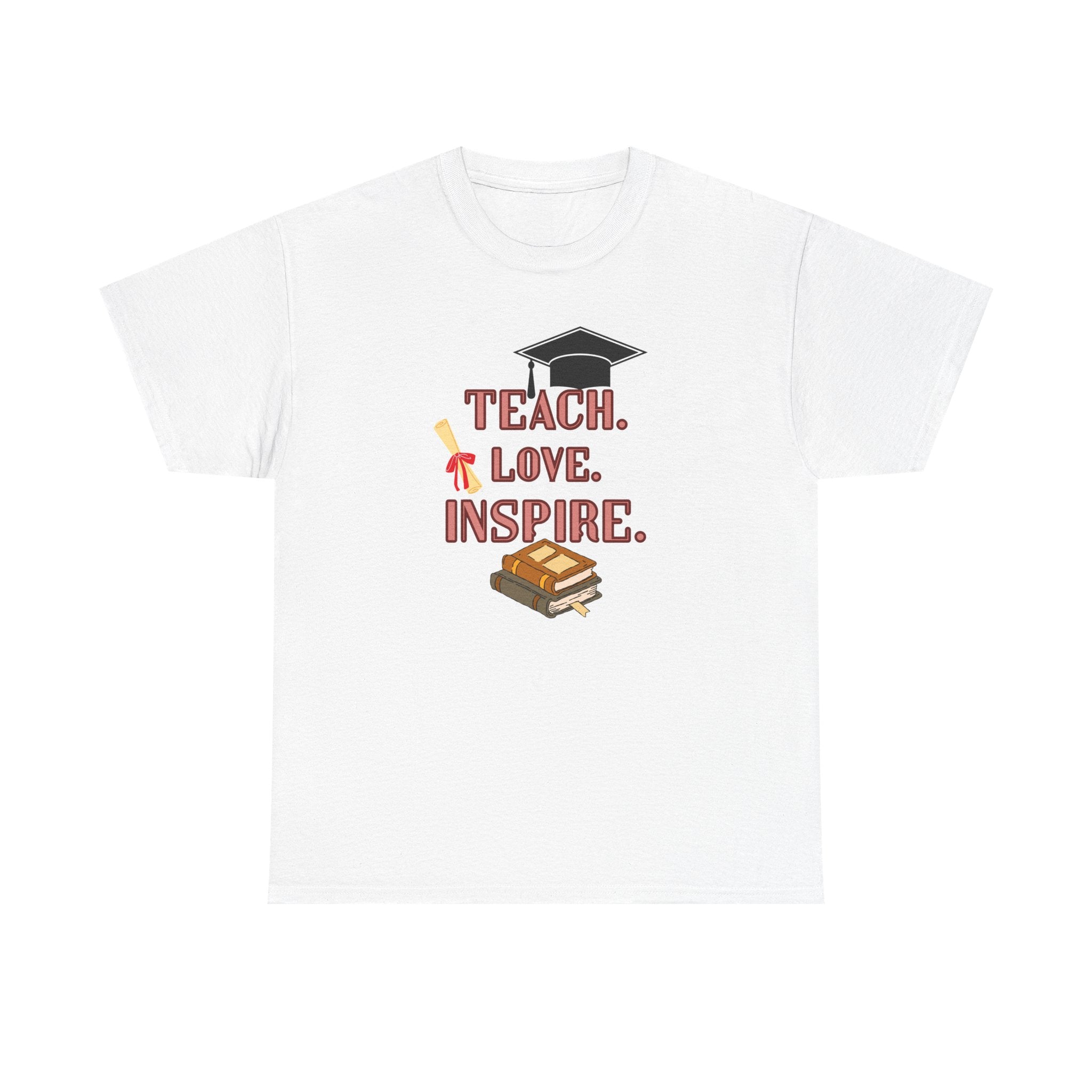Teacher Shirt Teach Love Inspire, Teacher Gift T-Shirt, Back to School Tee, Inspirational Teacher Shirt, Unisex Graphic Tee
