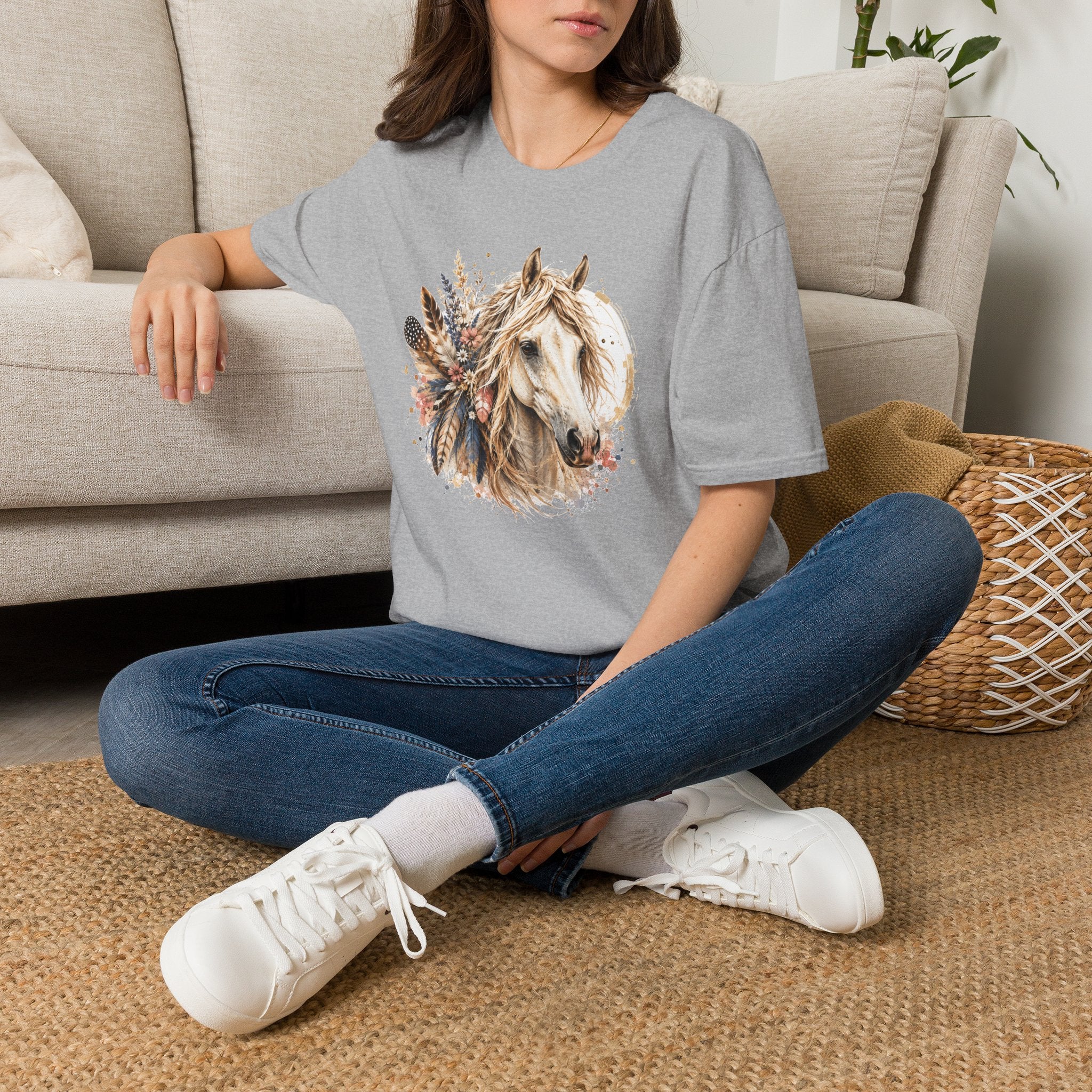 Horse T-Shirt, Western Horse Graphic Tee, Equestrian Shirt, Horse Lover Gift, Country Style Tee