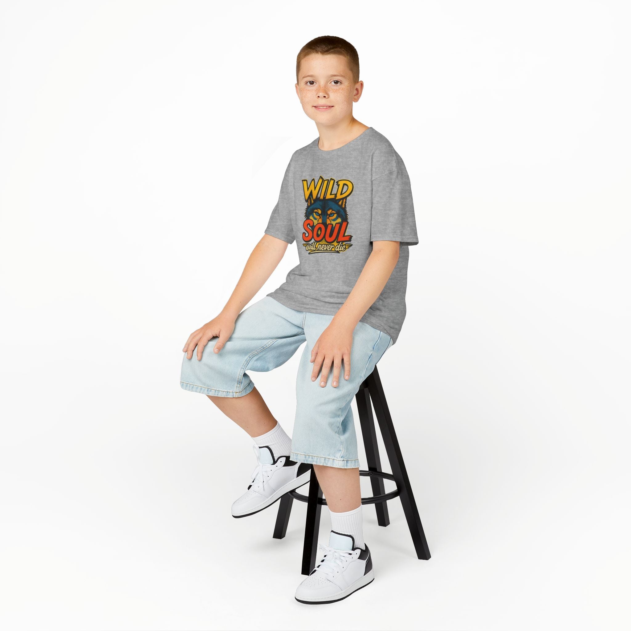 Kids Tee — "Wild Soul" Tiger Graphic Shirt for Bold Little Adventurers