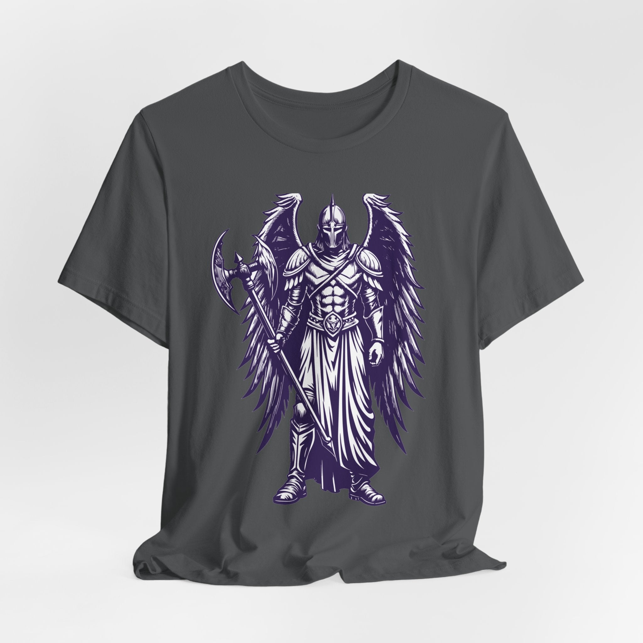 Fallen Angel Warrior T-Shirt | Gothic Fantasy Winged Knight Tee