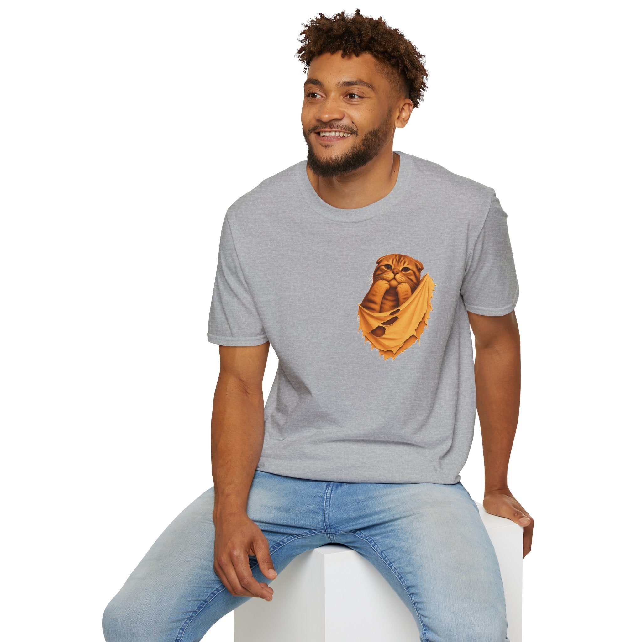 Cat in a Pocket T-Shirt — Cute Pocket Kitten Graphic Tee
