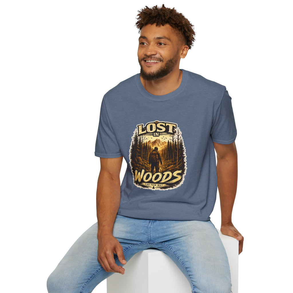 Lost in Woods Shirt | Vintage Forest Graphic Tee | Hiking Nature T-Shirt
