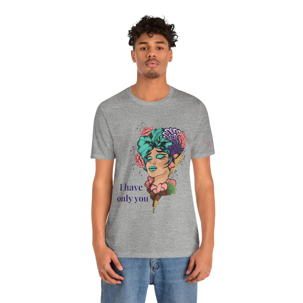 I Have Only You Floral Portrait Tee — Retro Femme Graphic T-Shirt