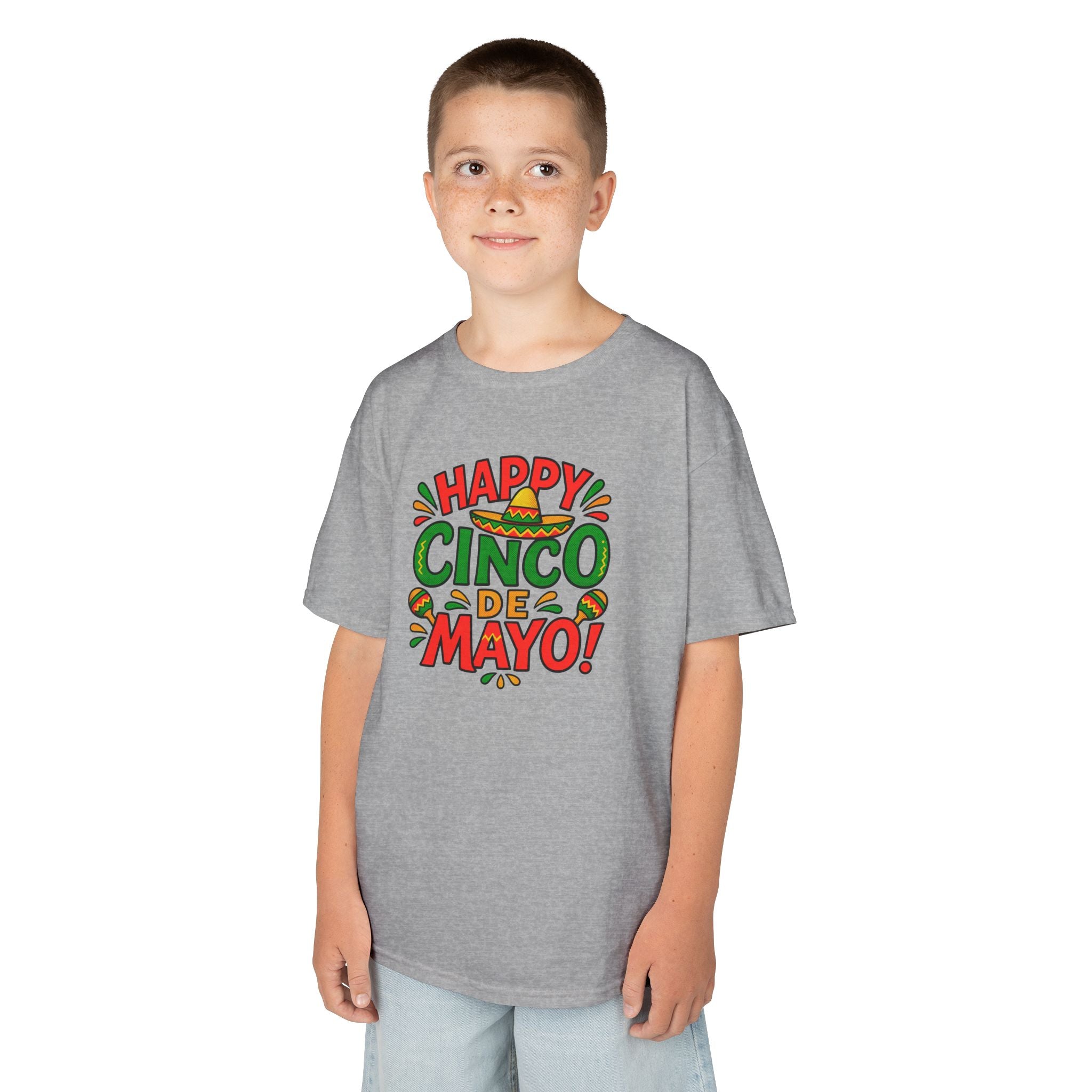Kids "Happy Cinco de Mayo!" Tee — Festive Mexican Holiday Shirt