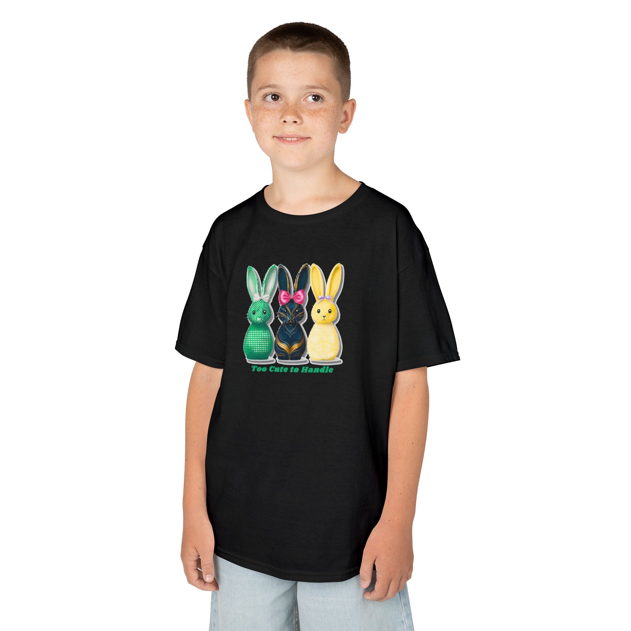 Kids Tee — Colorful Bunny Trio "You Color Me Beautiful" Easter Shirt