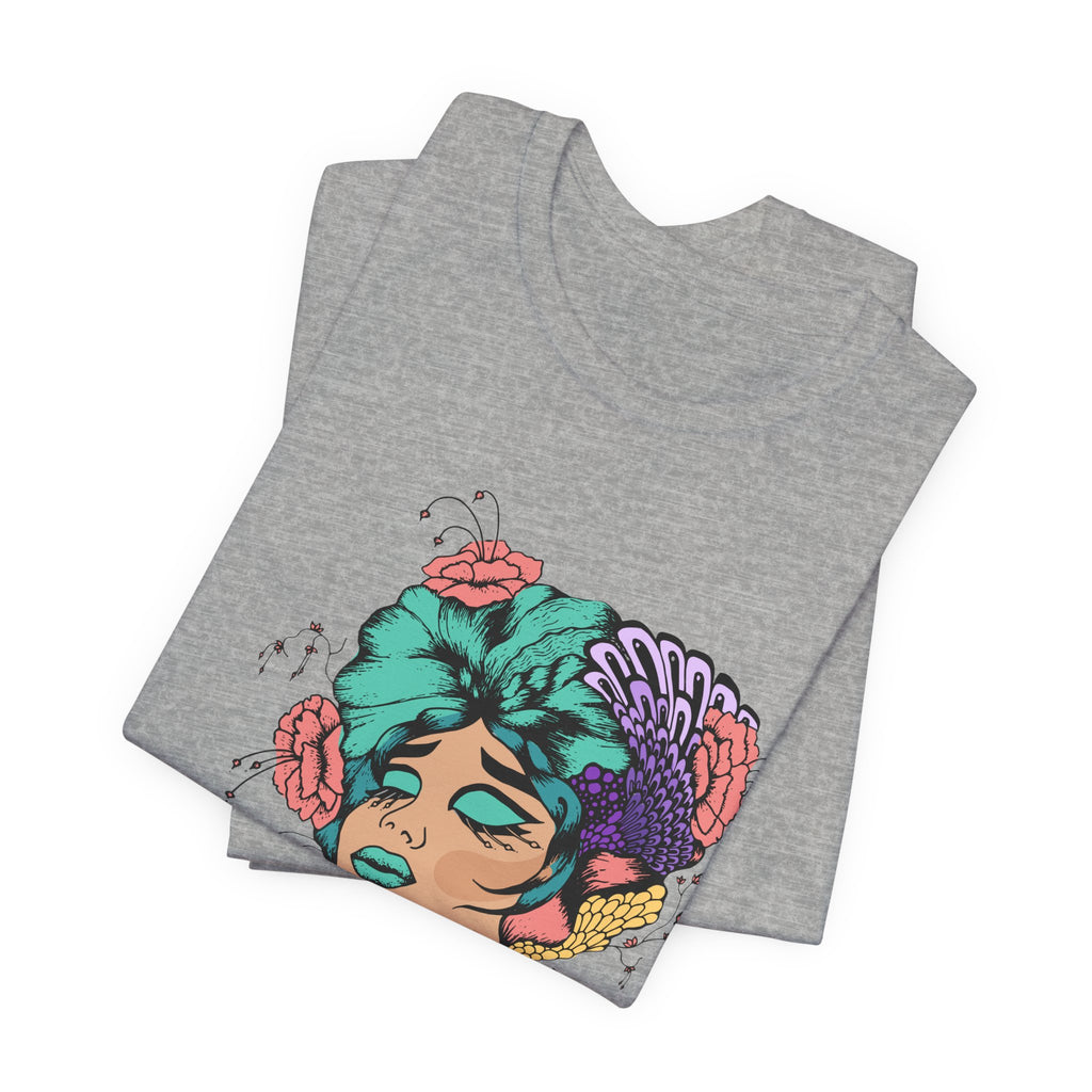 I Have Only You Floral Portrait Tee — Retro Femme Graphic T-Shirt