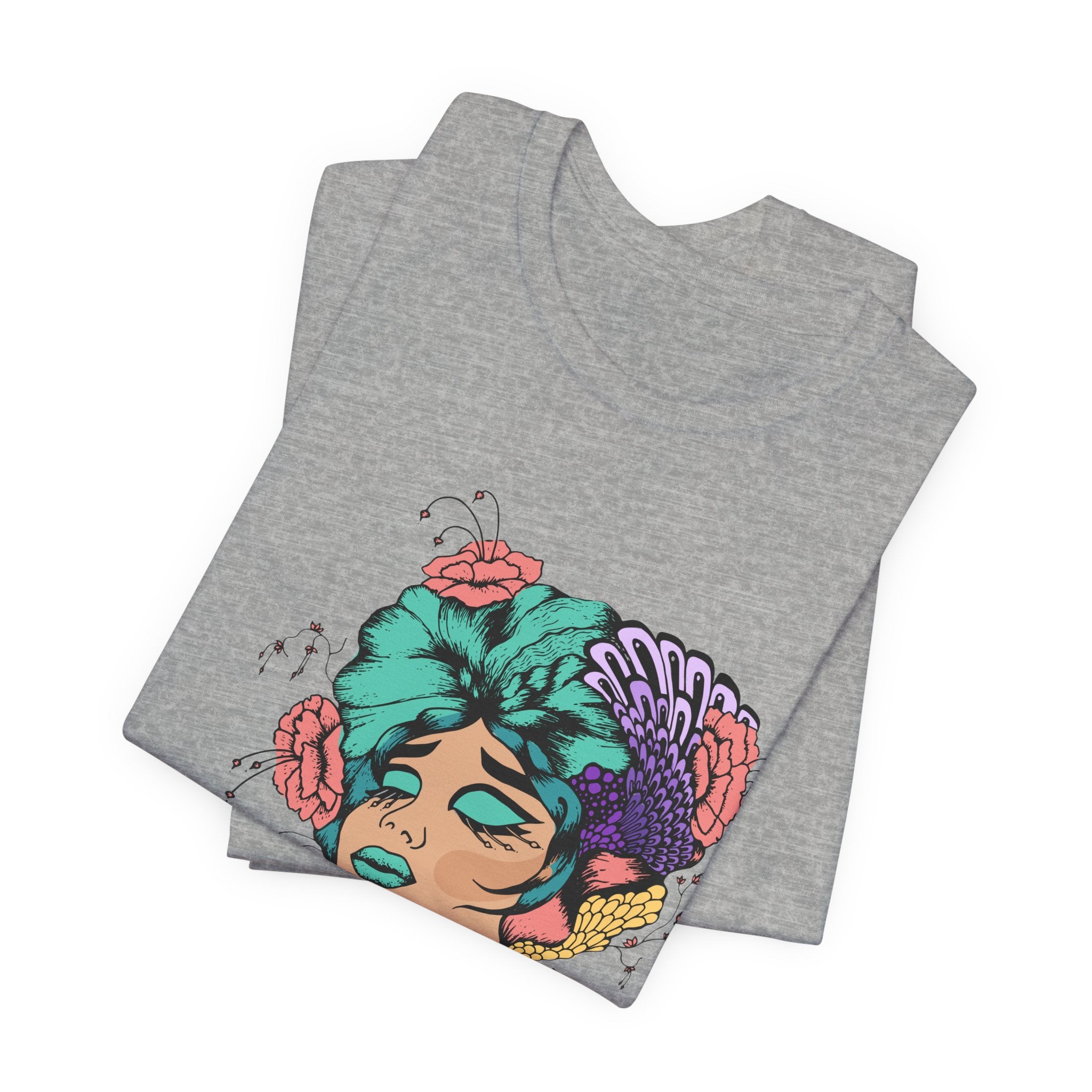 I Have Only You Floral Portrait Tee — Retro Femme Graphic T-Shirt