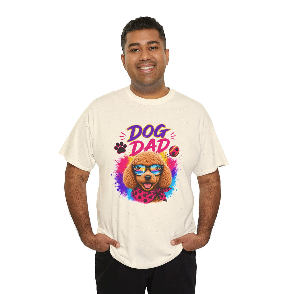 Dog Dad Poodle T-Shirt | Funny Dog Dad Gift | Colorful Retro Poodle Shirt | Dog Lover Gift | Unisex Graphic Tee