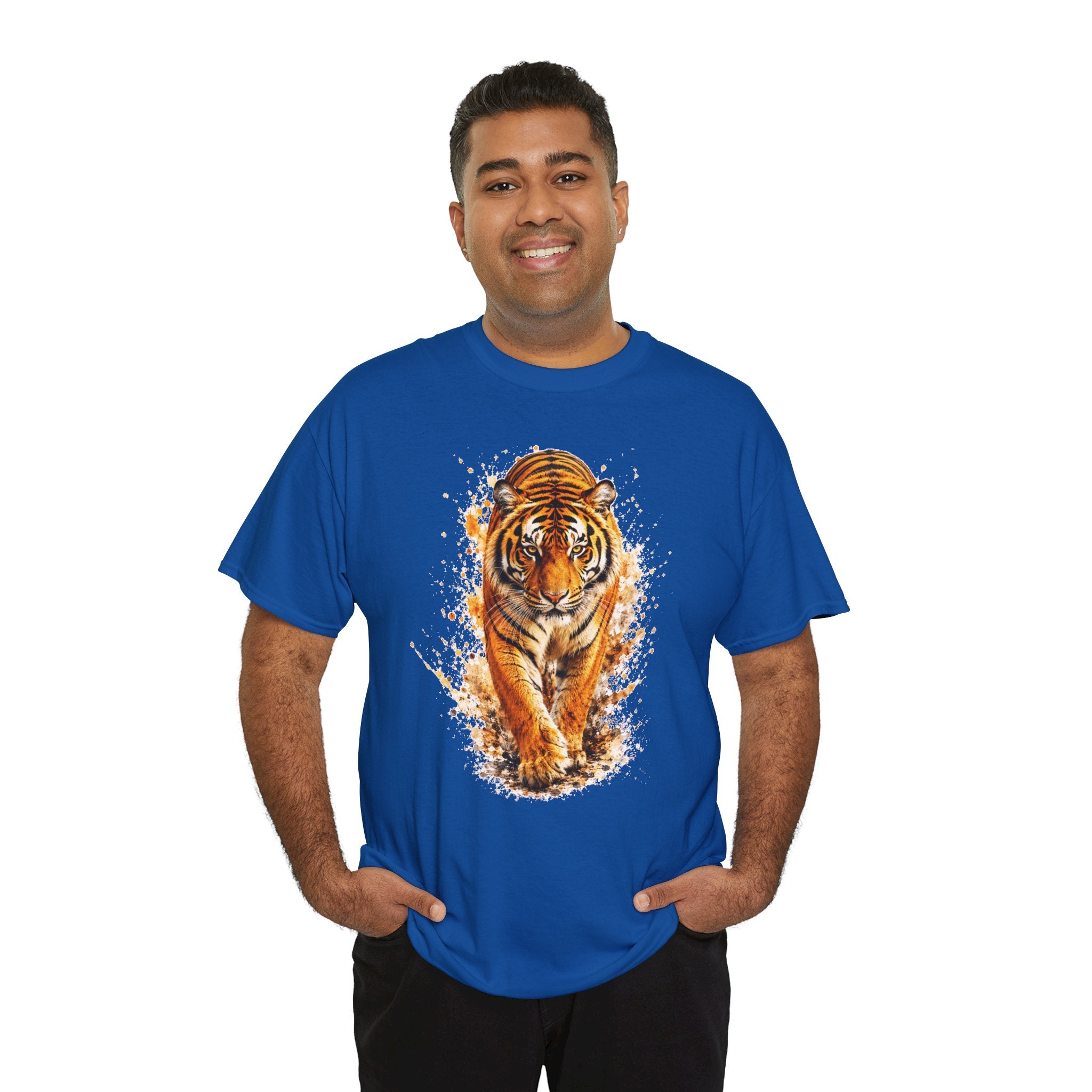 Majestic Tiger T-Shirt, Watercolor Tiger Graphic Tee, Unisex Wildlife Shirt, Tiger Lover Gift, Animal Art Tee
