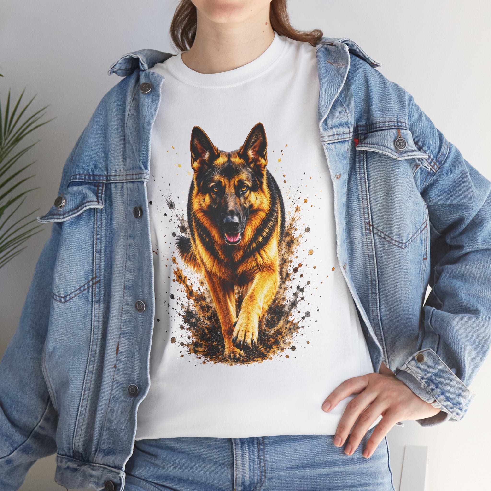 German Shepherd Running T-Shirt, German Shepherd Graphic Tee, Dog Lover Shirt, Unisex German Shepherd Tee, Gift for Dog Owner, K9 Animal Shirt