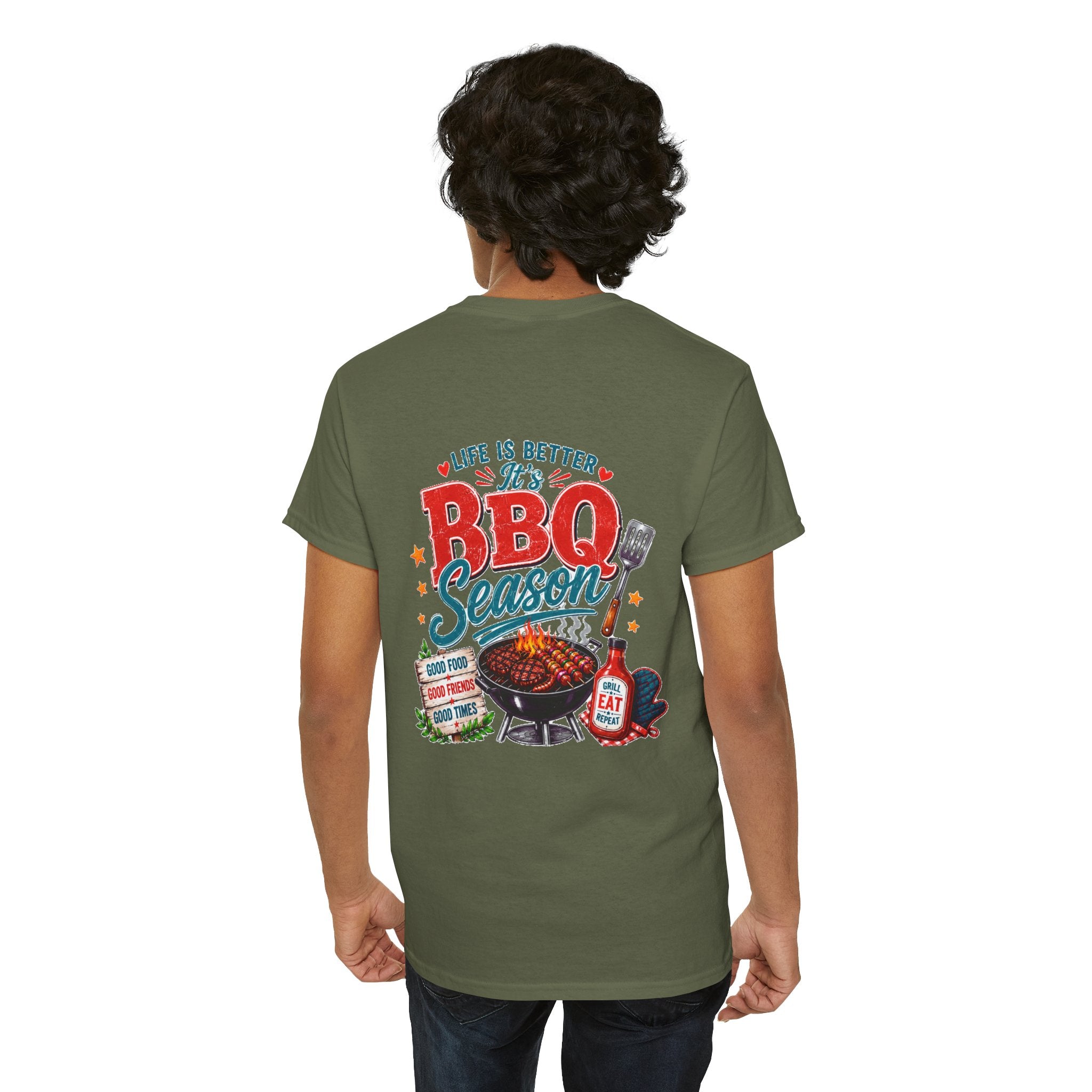 BBQ Season T-Shirt | Life Is Better It's BBQ Season Tee | Funny Grill Shirt | Summer Cookout Tee | Barbecue Lover Gift | Backyard BBQ Shirt