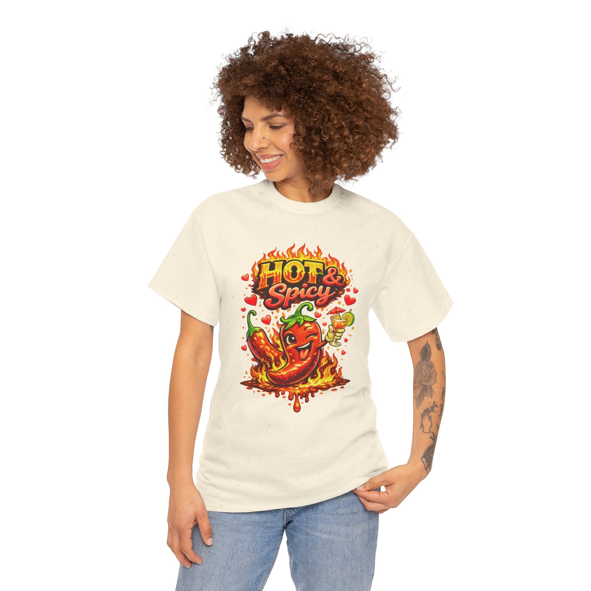 Hot & Spicy Pepper Shirt, Funny Chili Graphic Tee, Cute Food Lover T-Shirt, Spicy Gift