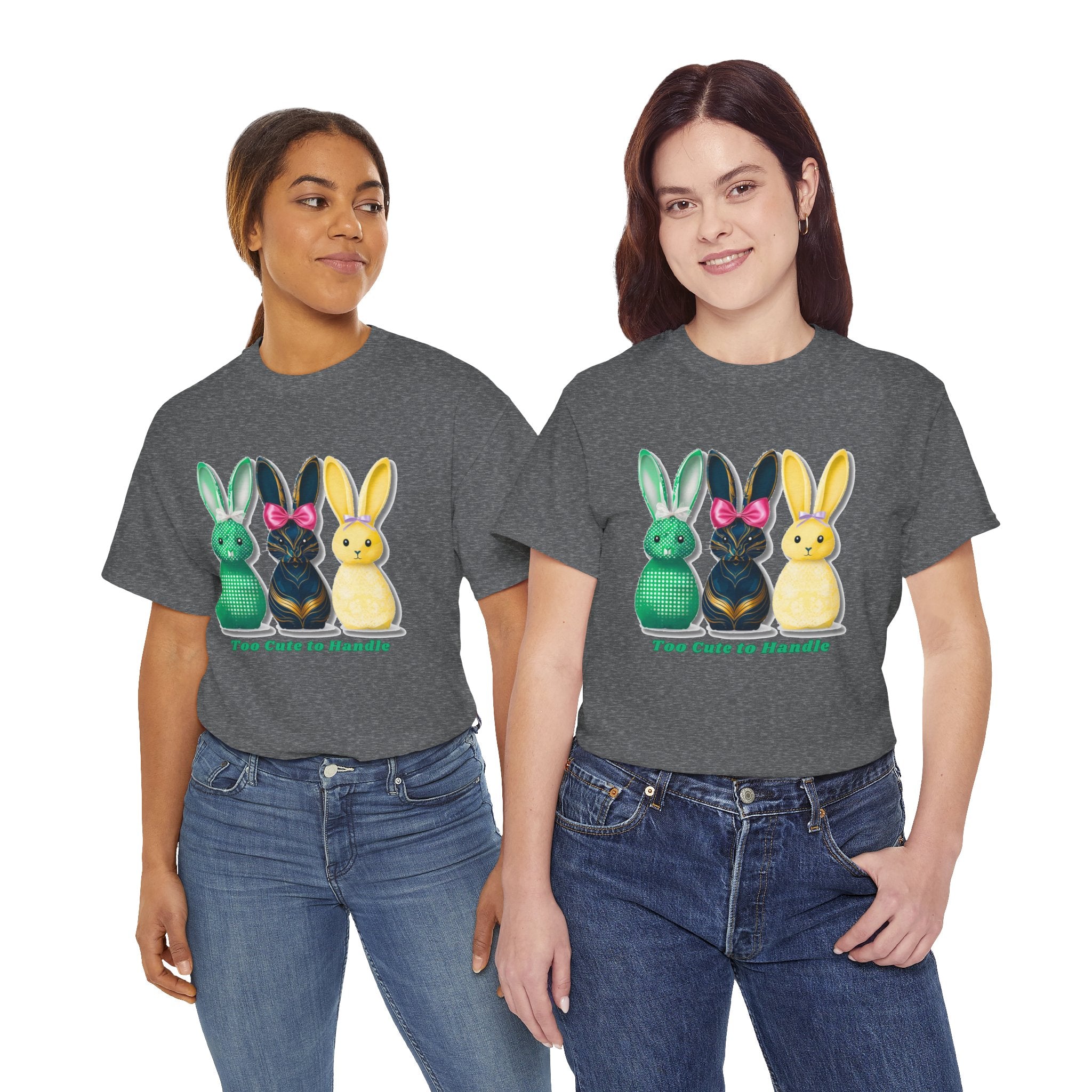 Funny Easter Bunny Shirt, Too Cute To Handle Tee, Cute Bunny Shirt, Easter Gift for Women, Spring Rabbit T-Shirt, Easter Outfit