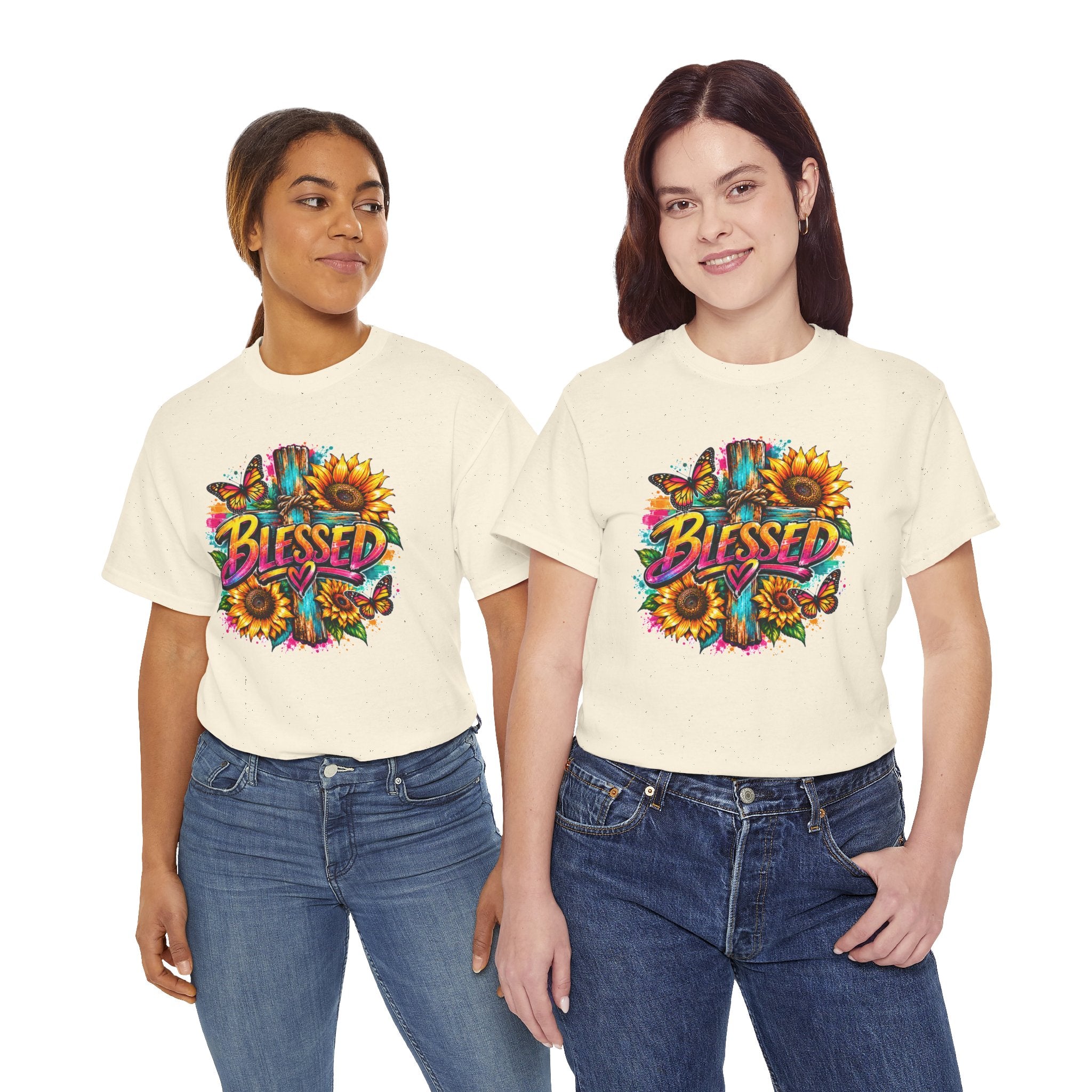Blessed Christian T-Shirt, Faith Hope Love Tee, Jesus Cross Shirt, Religious Graphic Tee, Christian Gift, Unisex Shirt