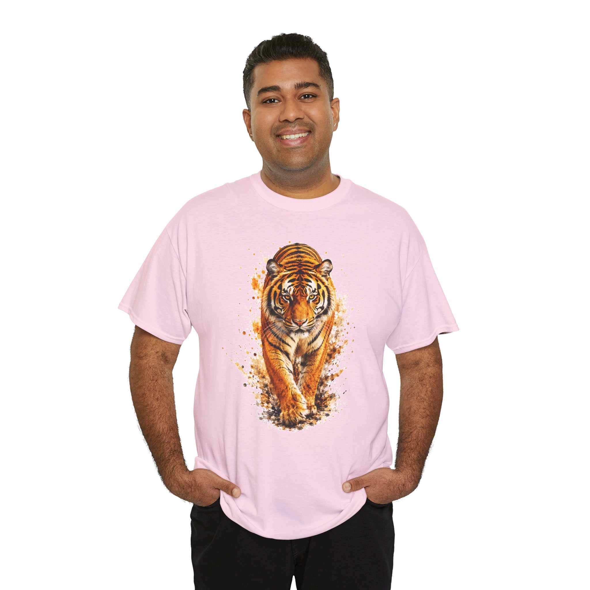 Majestic Tiger T-Shirt, Watercolor Tiger Graphic Tee, Unisex Wildlife Shirt, Tiger Lover Gift, Animal Art Tee