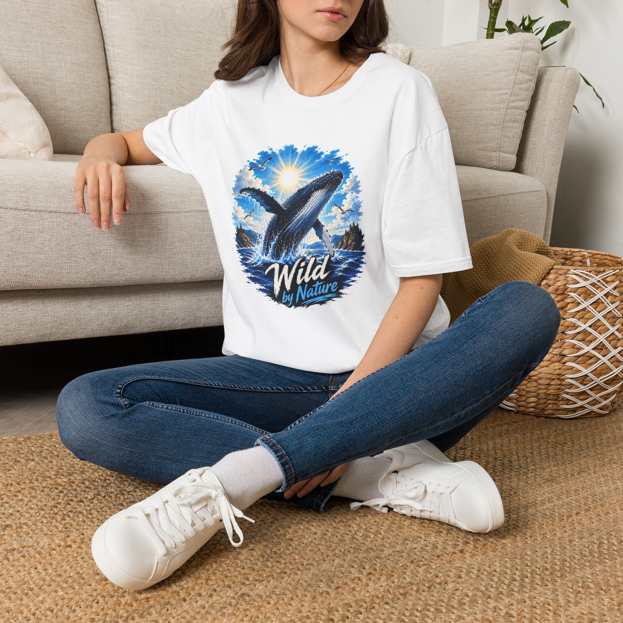 Whale T-Shirt, Ocean Whale Graphic Tee, Wild Nature Shirt, Ocean Lover Gift