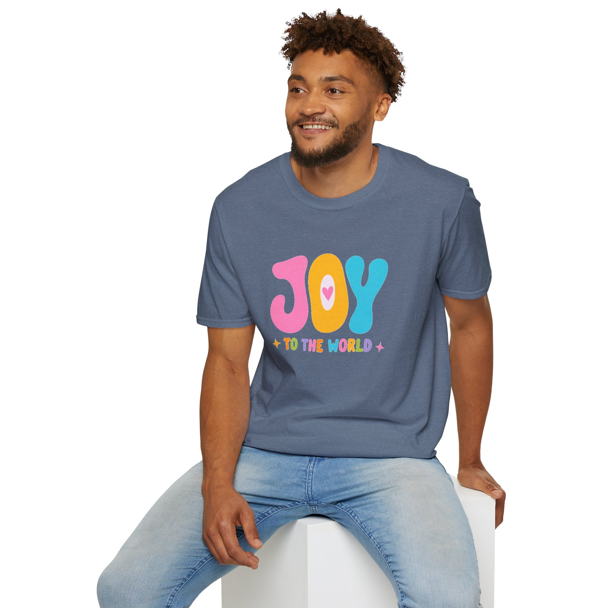 Joy to the World T-Shirt — Colorful Holiday Christmas Tee
