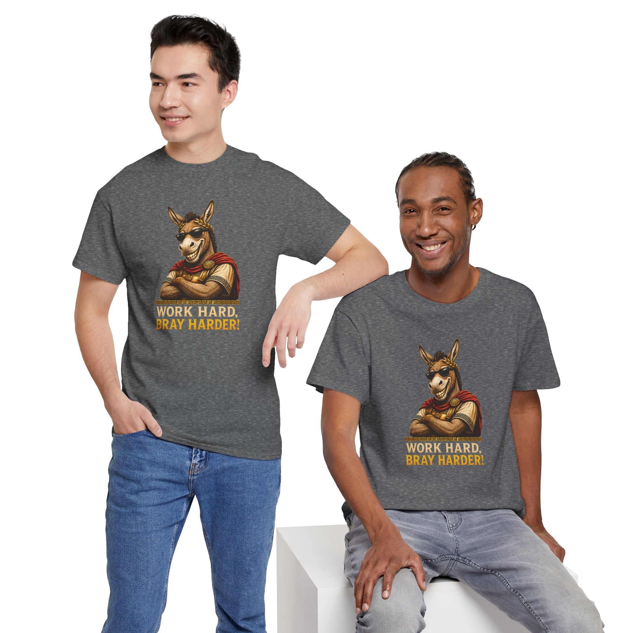 Work Hard Bray Harder T‑Shirt — Funny Donkey Motivational Tee