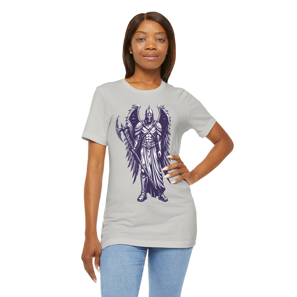 Fallen Angel Warrior T-Shirt | Gothic Fantasy Winged Knight Tee