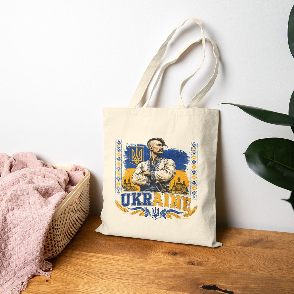 Ukraine Pride Canvas Tote Bag — Patriotic Ukrainian Design