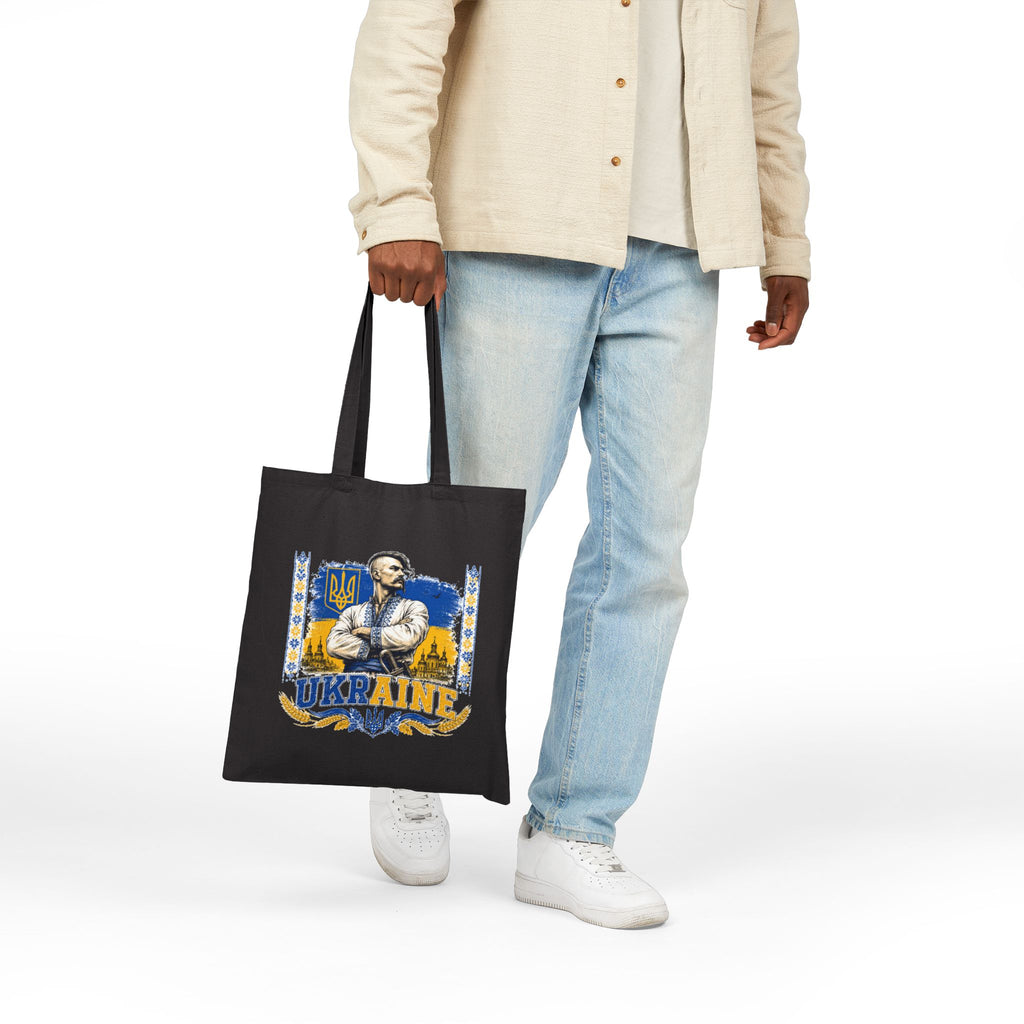 Ukraine Pride Canvas Tote Bag — Patriotic Ukrainian Design