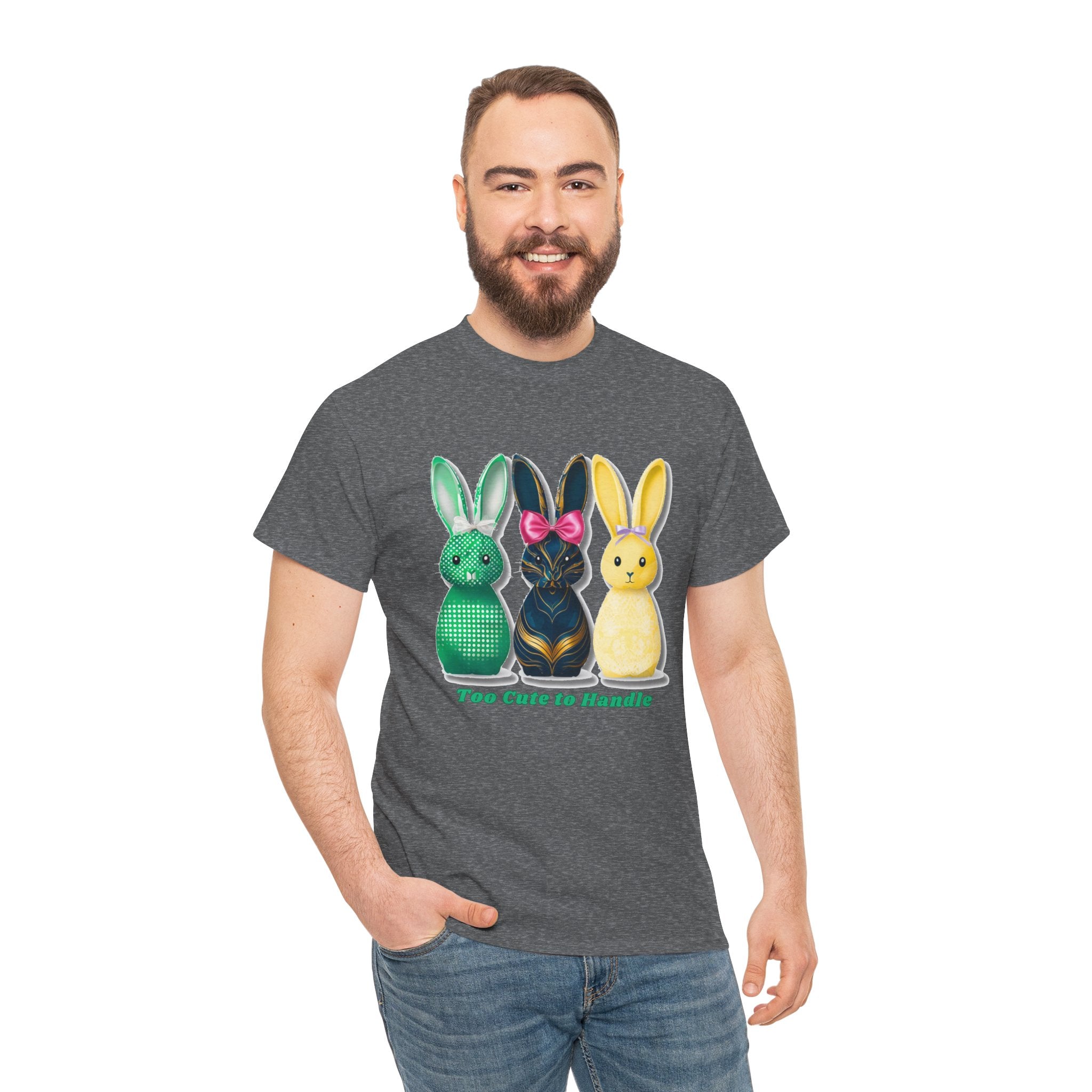 Funny Easter Bunny Shirt, Too Cute To Handle Tee, Cute Bunny Shirt, Easter Gift for Women, Spring Rabbit T-Shirt, Easter Outfit