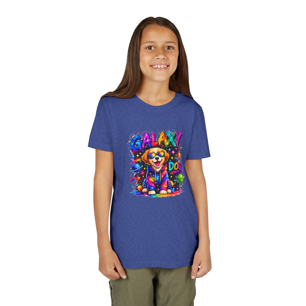 Galaxy Dog Youth Shirt, Space Puppy Kids T-Shirt, Colorful Dog Tee for Boys Girls, Rainbow Galaxy Dog Graphic Tee, Cute Gift for Dog Lovers