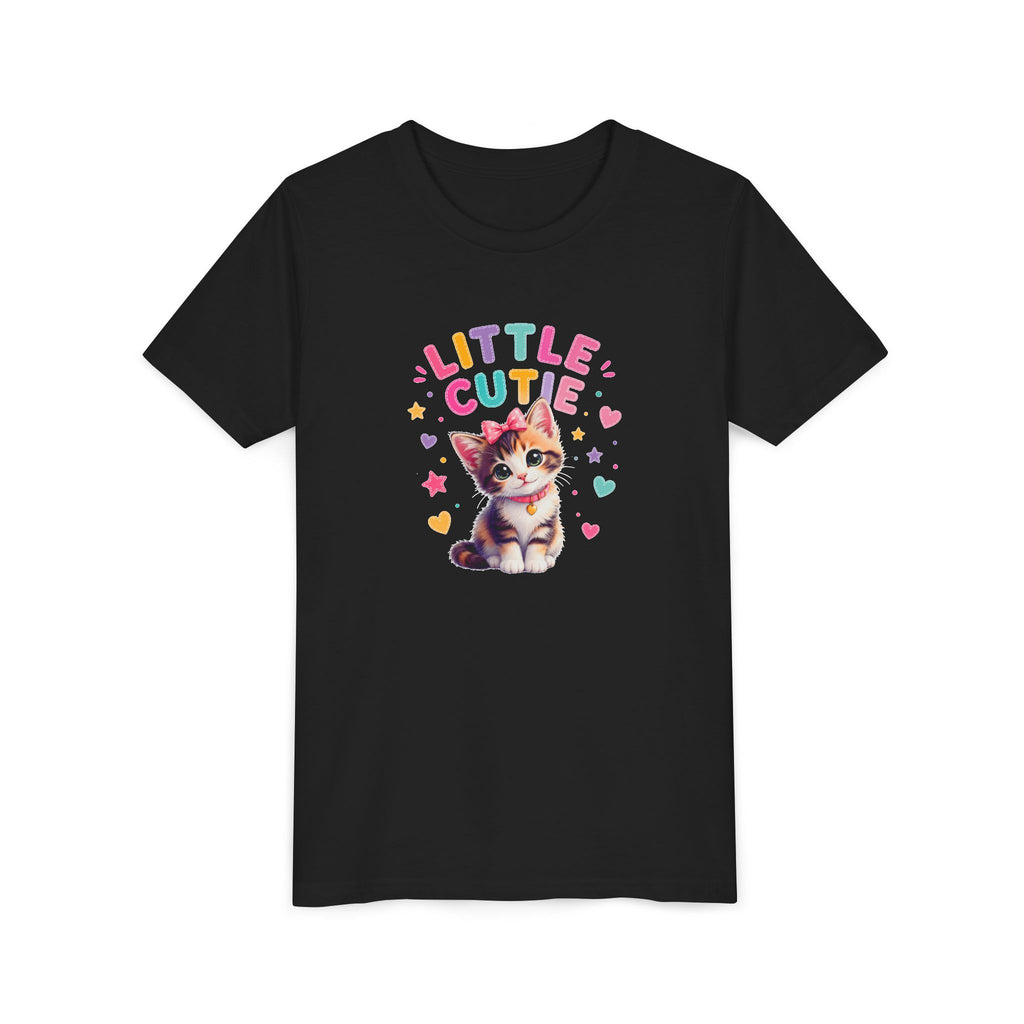 Little Cutie Cat Shirt for Kids, Cute Kitten Youth Tee, Girls Cat T-Shirt, Kawaii Kitty Shirt, Toddler Cat Lover Gift, Cute Animal Tee