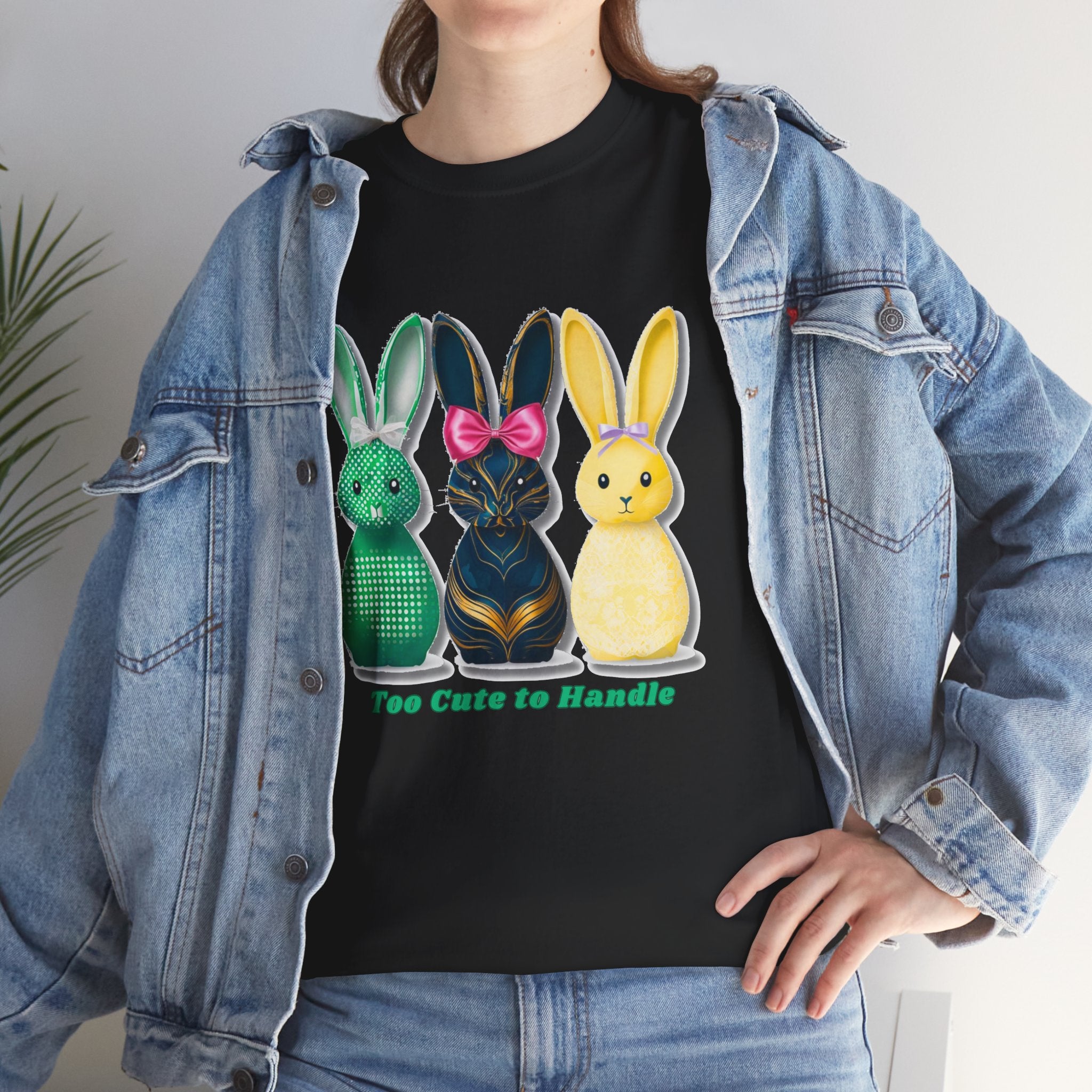 Funny Easter Bunny Shirt, Too Cute To Handle Tee, Cute Bunny Shirt, Easter Gift for Women, Spring Rabbit T-Shirt, Easter Outfit