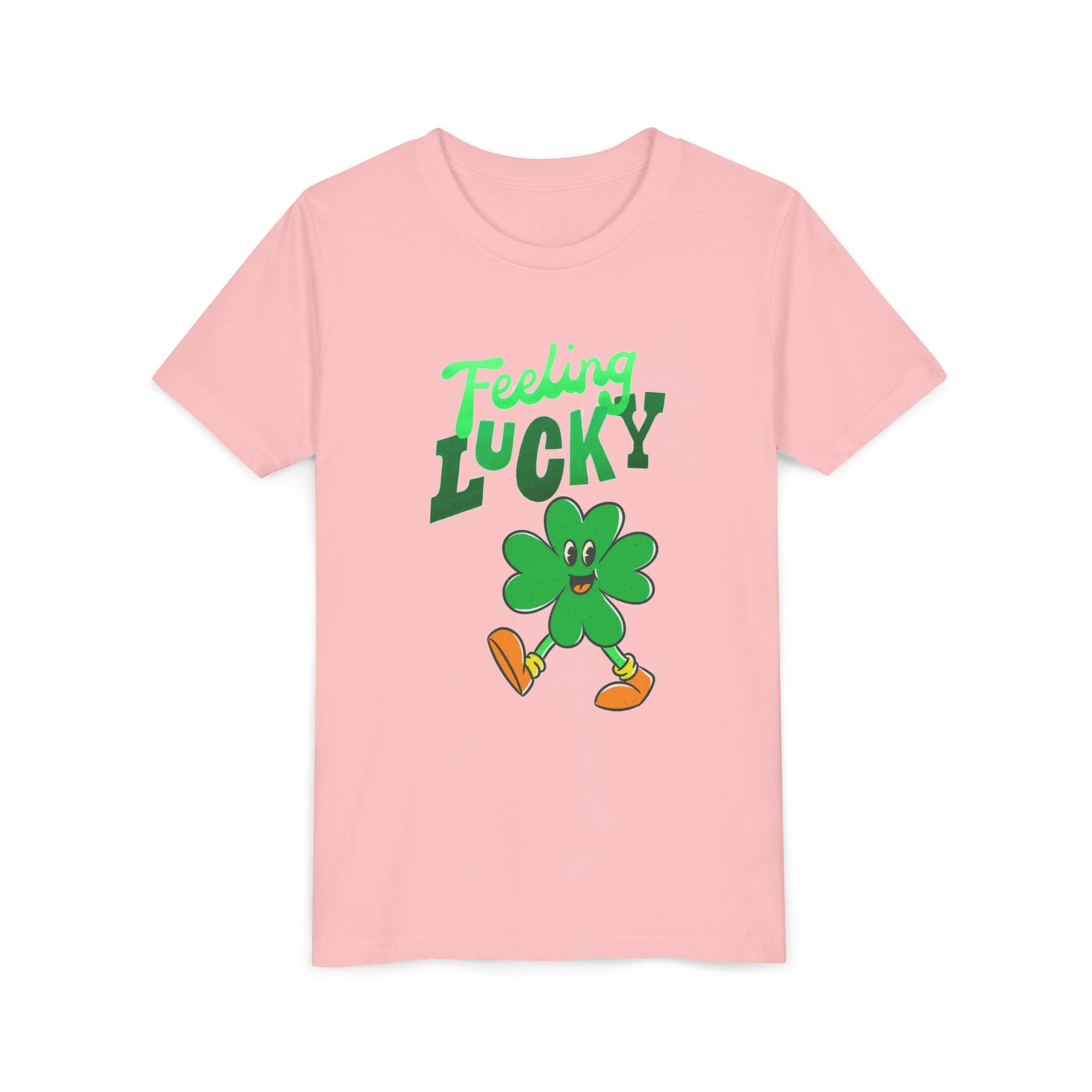 Feeling Lucky Youth Tee – Kids St. Patrick’s Day Shamrock Shirt