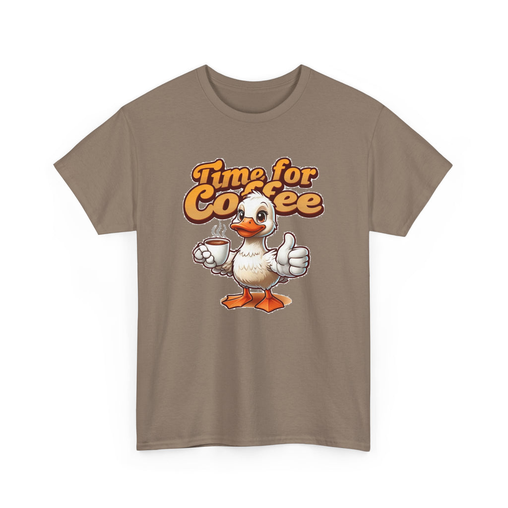Time for Coffee Duck Shirt, Funny Duck T-Shirt, Cute Animal Graphic Tee, Coffee Lover Shirt, Unisex Funny Tee, Gift Idea