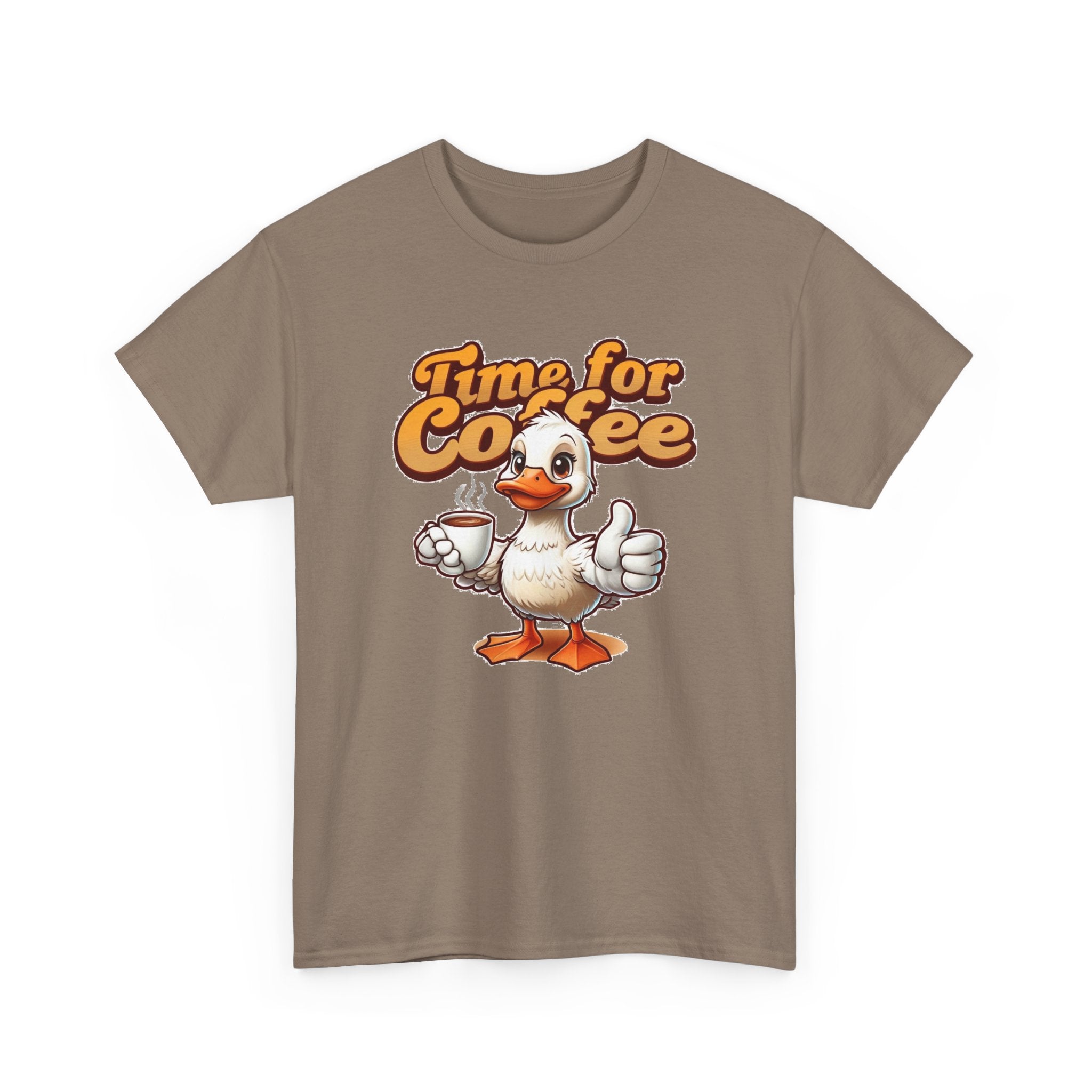 Time for Coffee Duck Shirt, Funny Duck T-Shirt, Cute Animal Graphic Tee, Coffee Lover Shirt, Unisex Funny Tee, Gift Idea