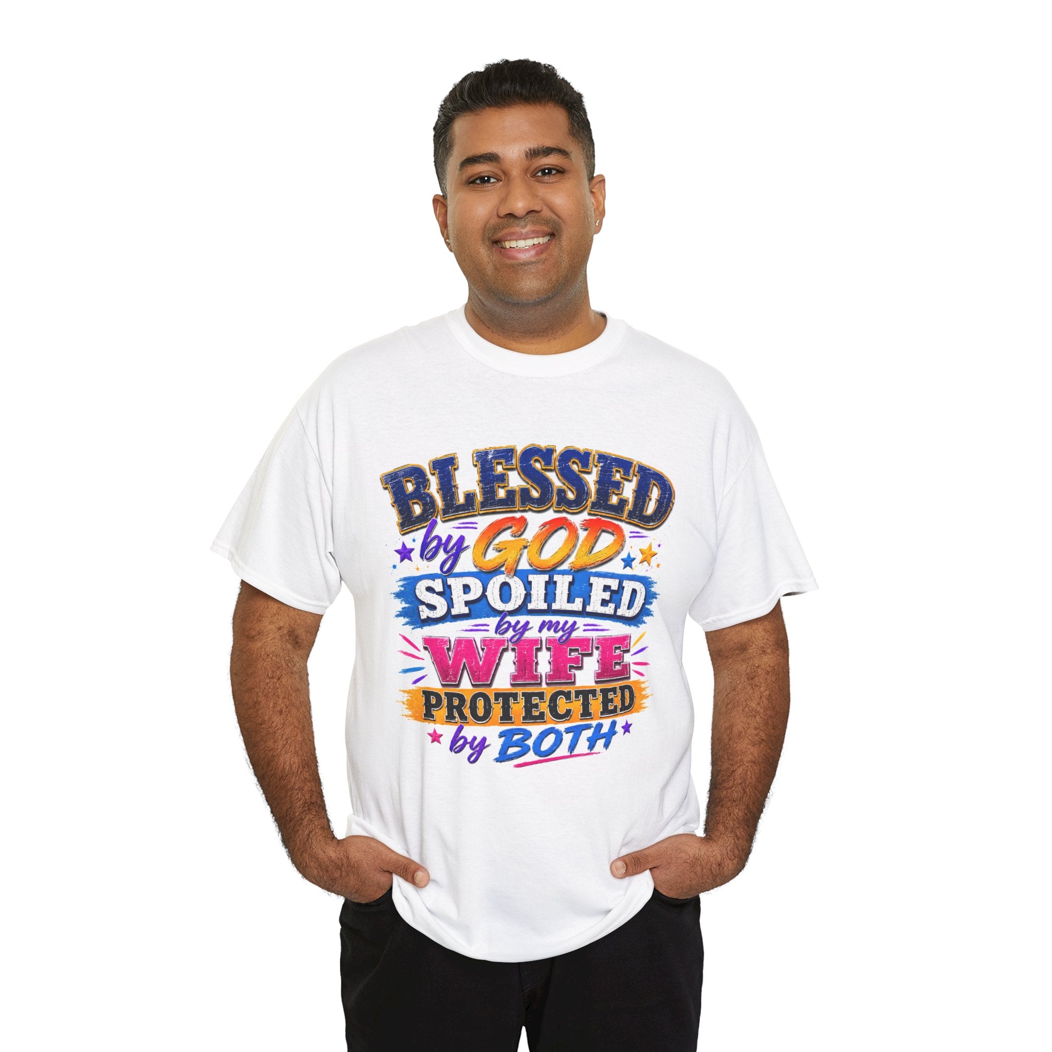 Blessed by God, Spoiled by My Wife – Men’s Graphic Tee