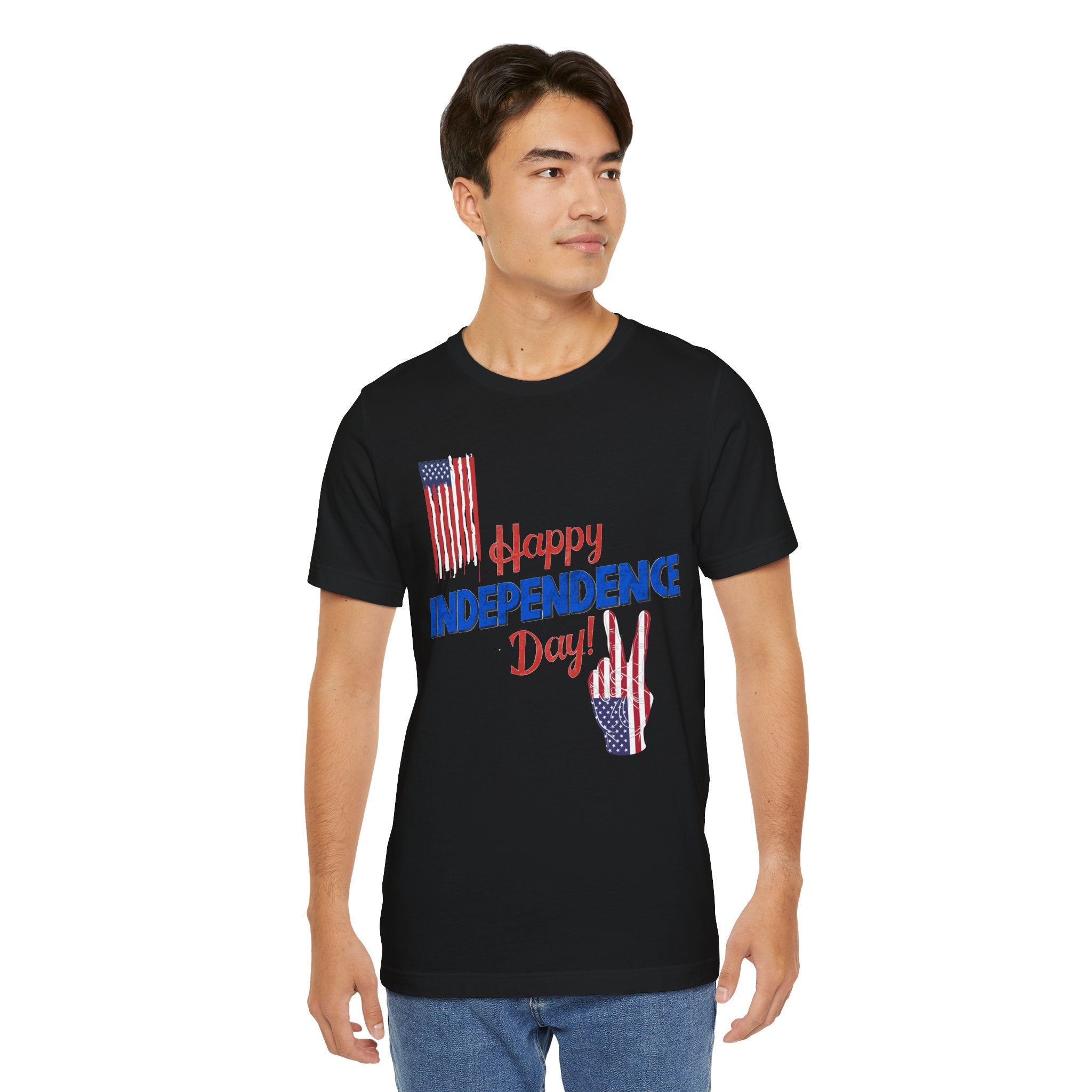 Happy Independence Day Shirt, Patriotic 4th of July T-Shirt, USA Flag Shirt, American Independence Day Tee