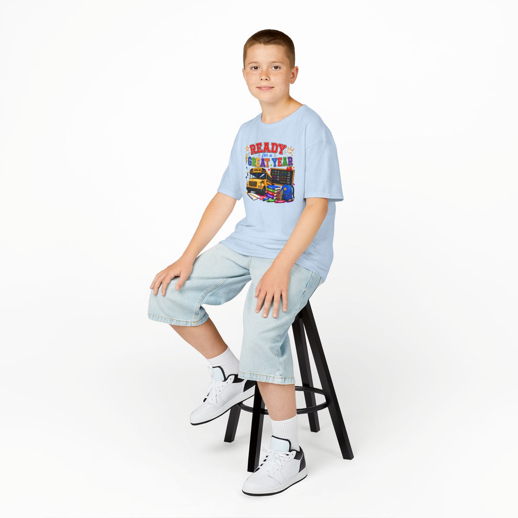 Kids T-Shirt — "Ready For A Great Year" School Bus Back-to-School Tee