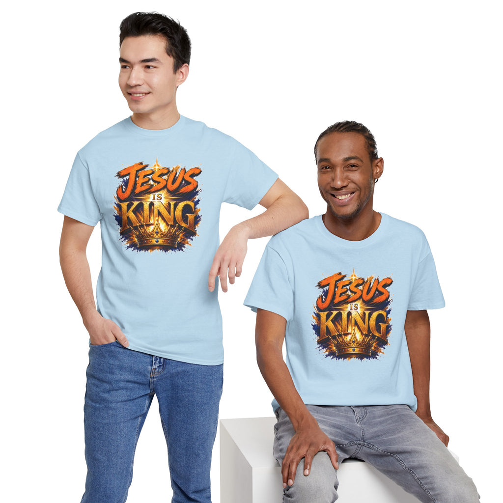 Jesus Is King Christian T-Shirt | Crown Graphic Tee | Religious Unisex Shirt | Faith Apparel | Christian Gift for Men & Women