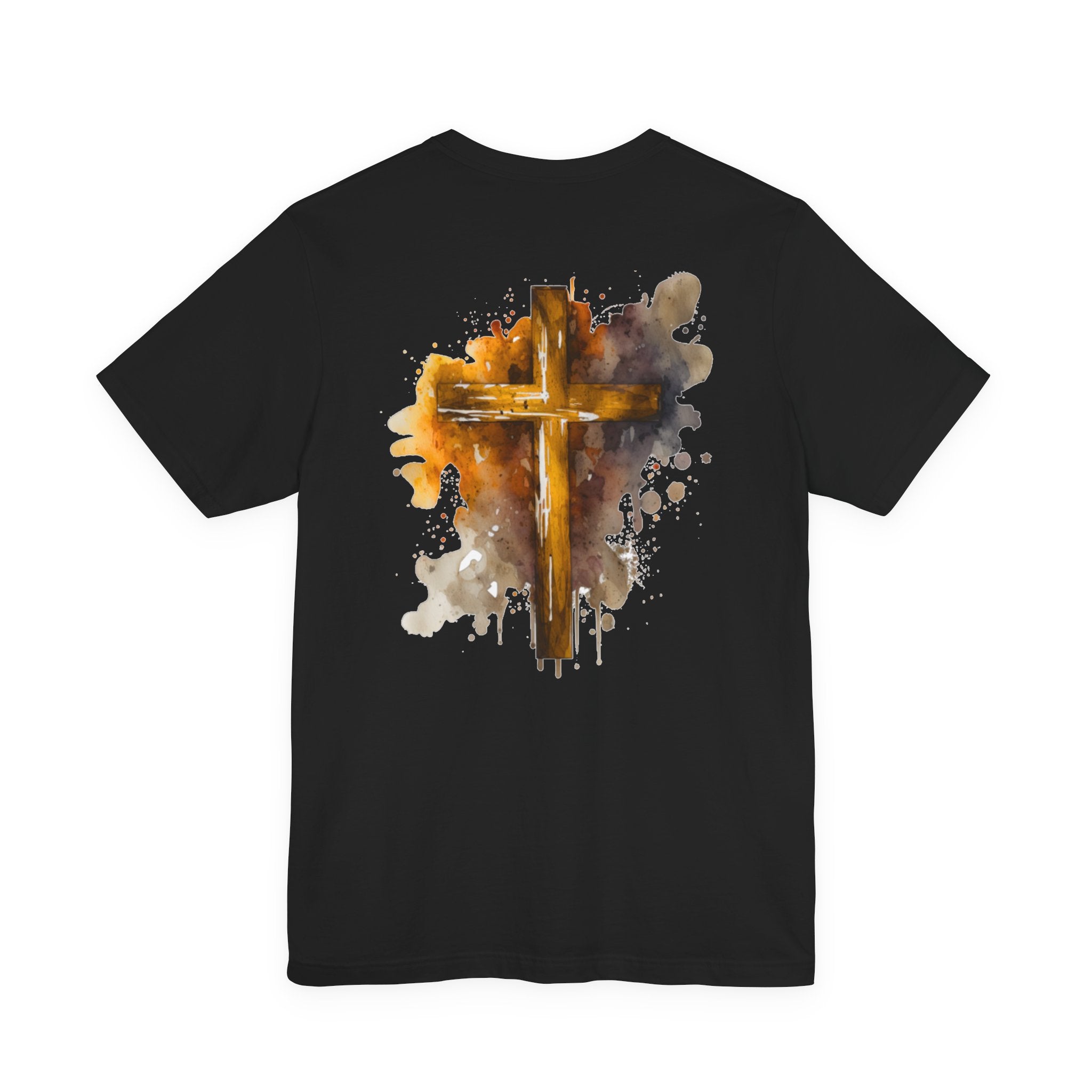 Christian Cross T-Shirt, Watercolor Faith Tee, Religious Shirt, Minimalist Christian Gift, Unisex Graphic Tee