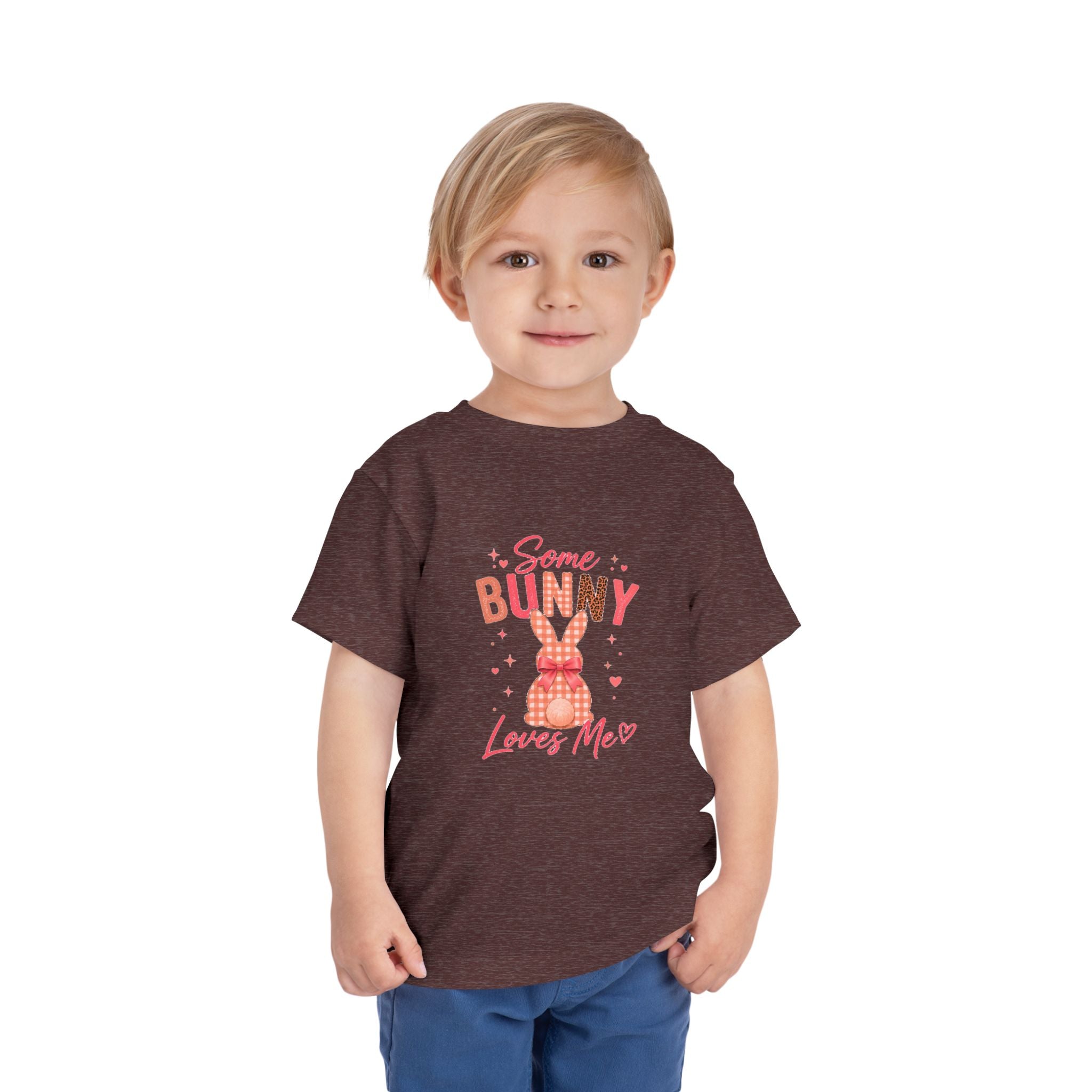 Toddler Tee -Some Bunny Loves Me Pink Easter Bunny Shirt