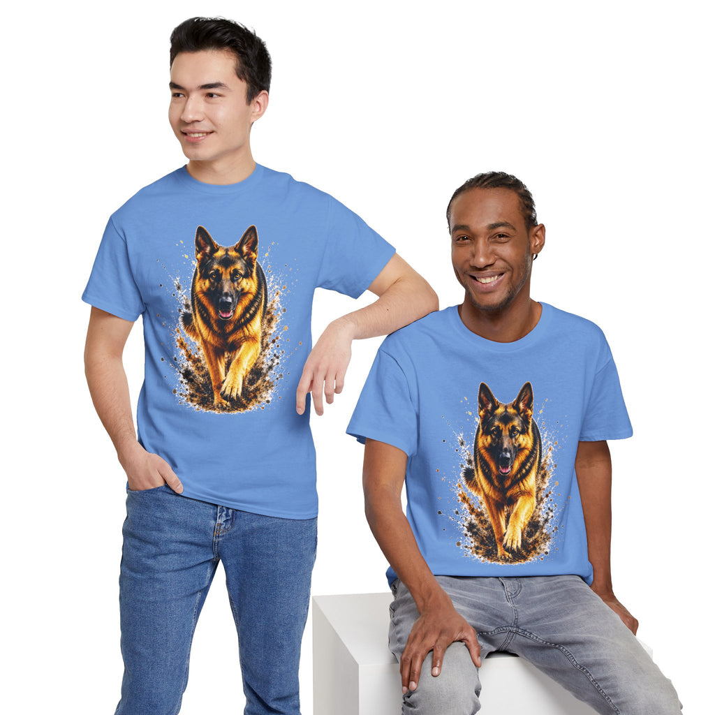 German Shepherd Running T-Shirt, German Shepherd Graphic Tee, Dog Lover Shirt, Unisex German Shepherd Tee, Gift for Dog Owner, K9 Animal Shirt